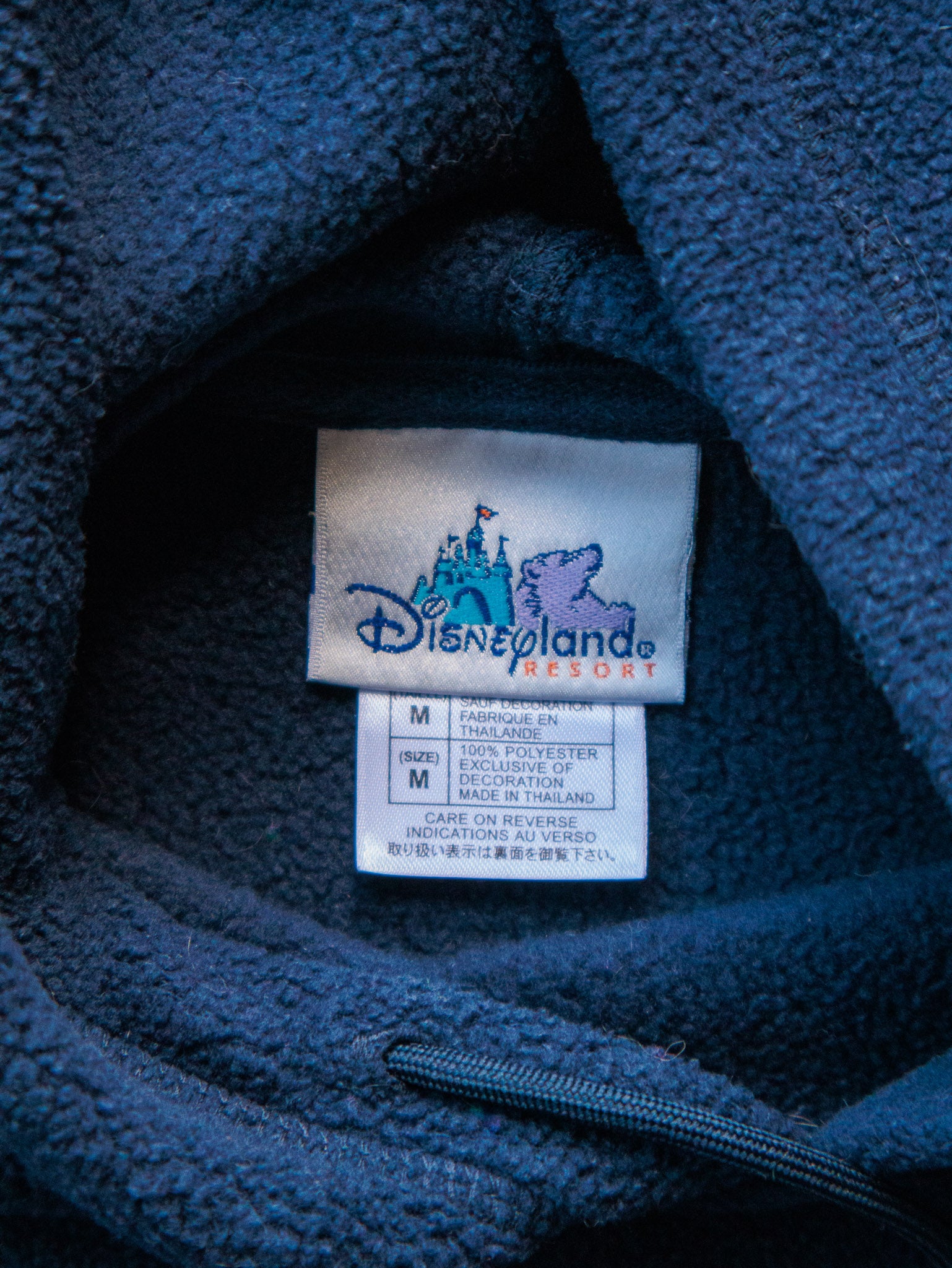 Vintage 00s Navy Disney Characters Fleece Hoodie (M)