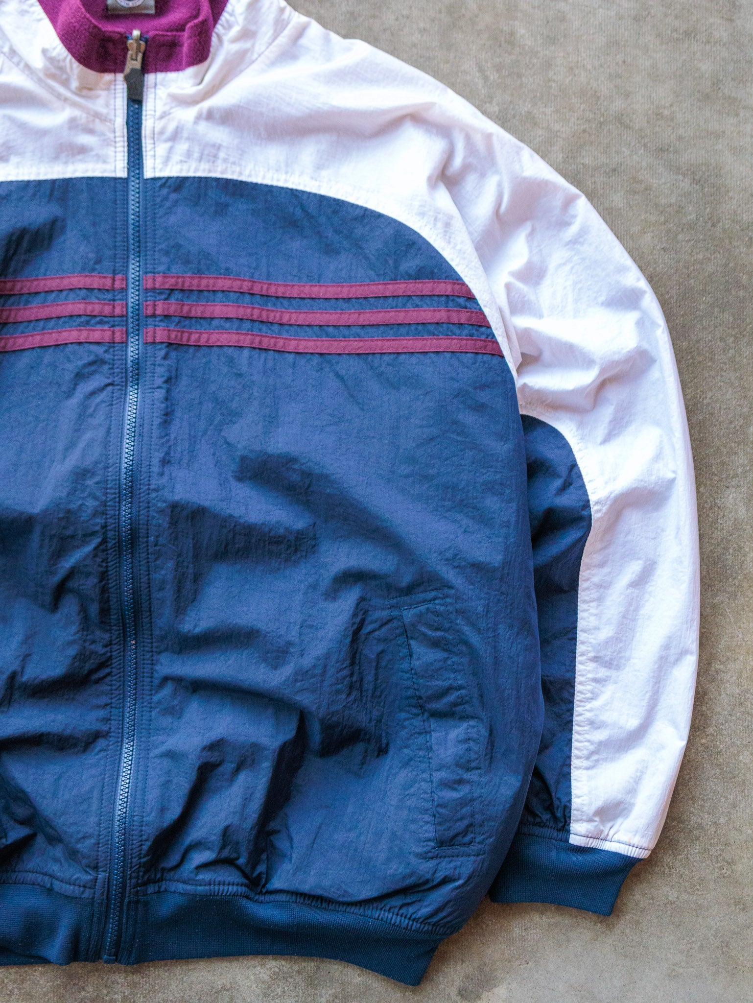 Vintage 90s Navy & Fuchsia Reversible Adidas Jacket (XL)