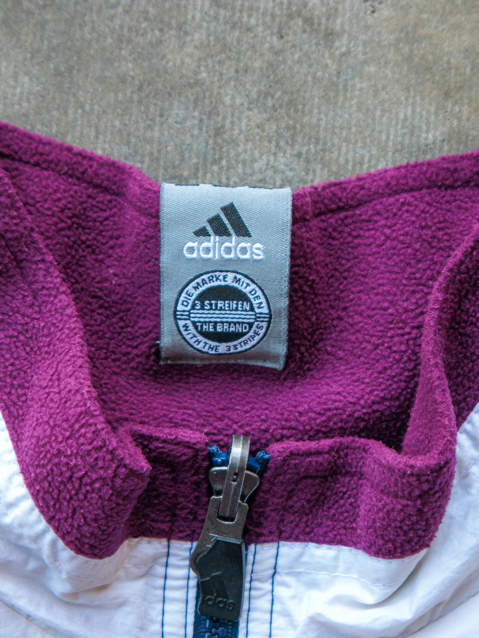 Vintage 90s Navy & Fuchsia Reversible Adidas Jacket (XL)