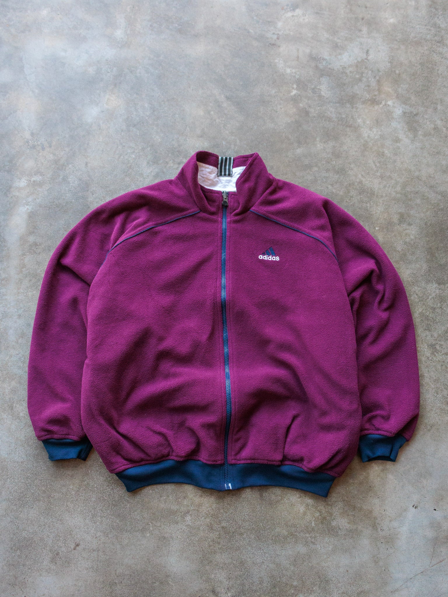 Vintage 90s Navy & Fuchsia Reversible Adidas Jacket (XL)