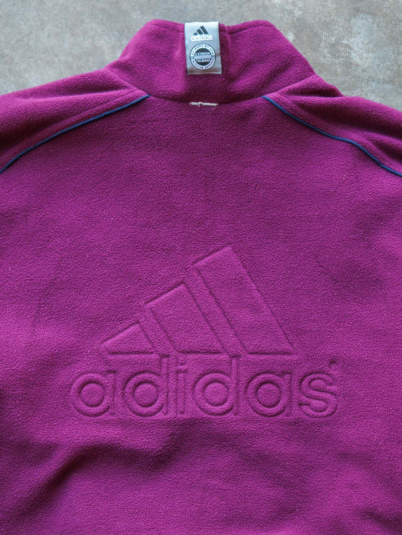Vintage 90s Navy & Fuchsia Reversible Adidas Jacket (XL)