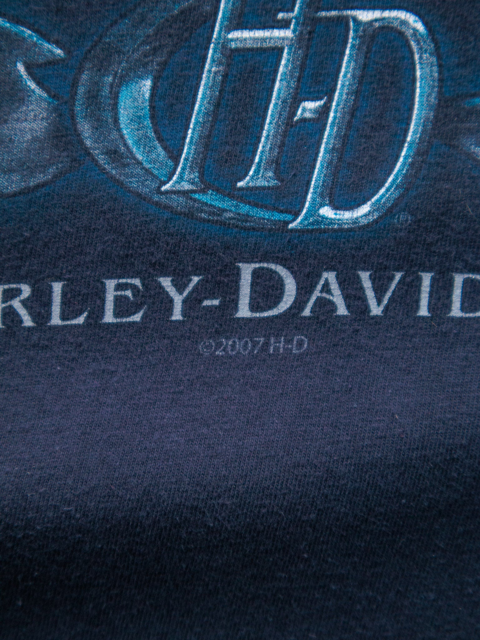 Vintage 2007 Navy Harley-Davidson South Dakota Long Sleeve (XL)