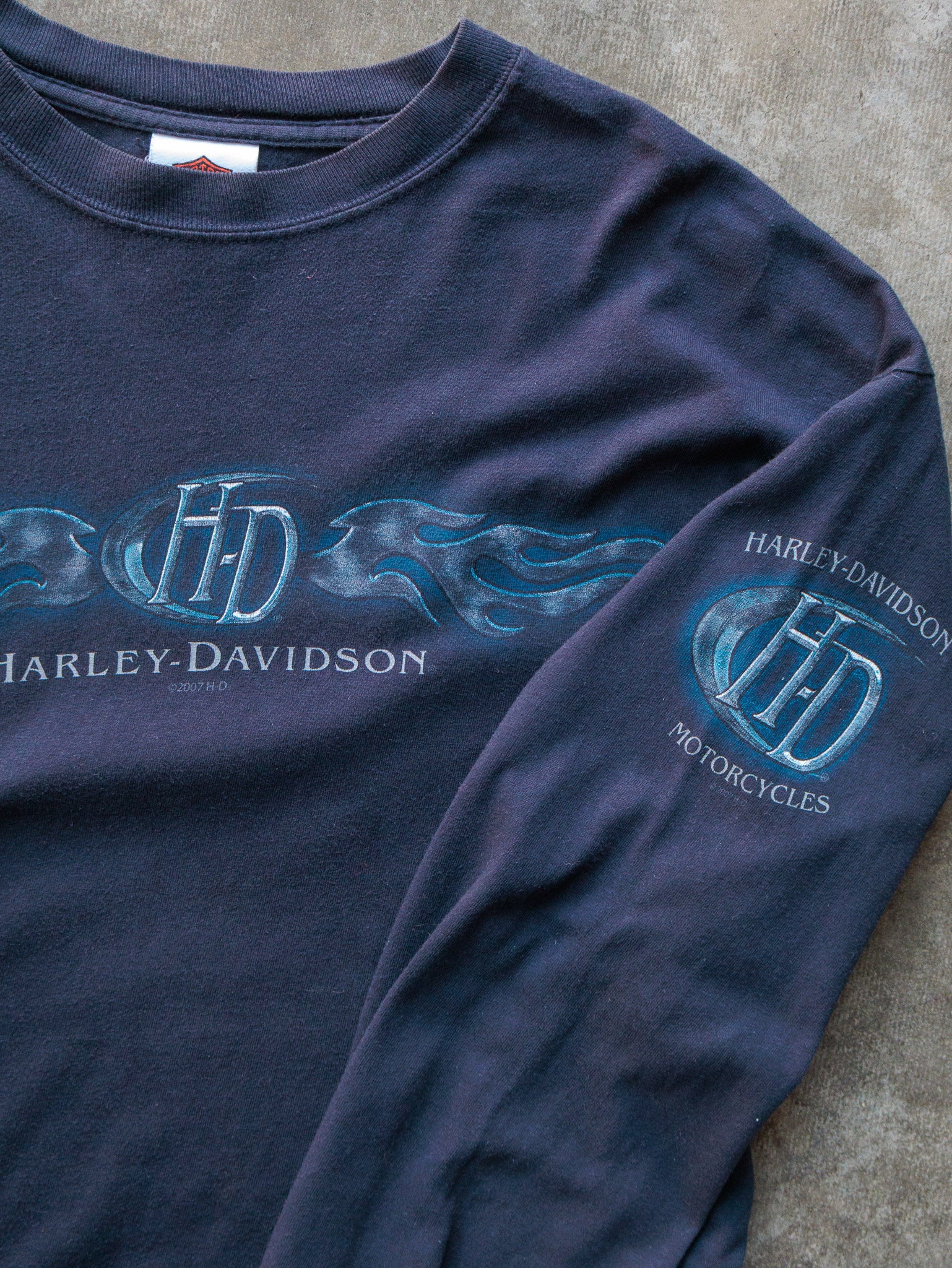 Vintage 2007 Navy Harley-Davidson South Dakota Long Sleeve (XL)