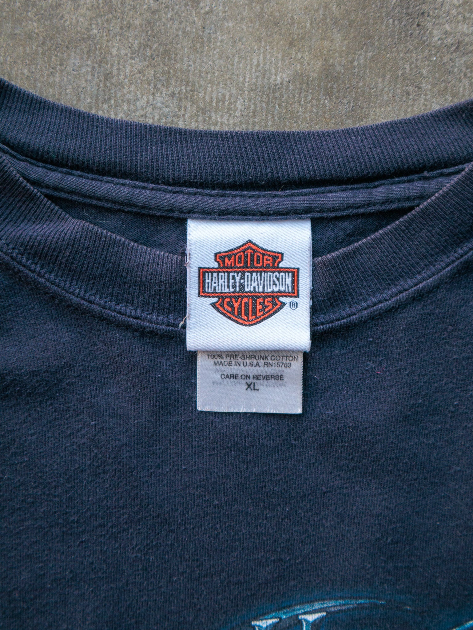 Vintage 2007 Navy Harley-Davidson South Dakota Long Sleeve (XL)