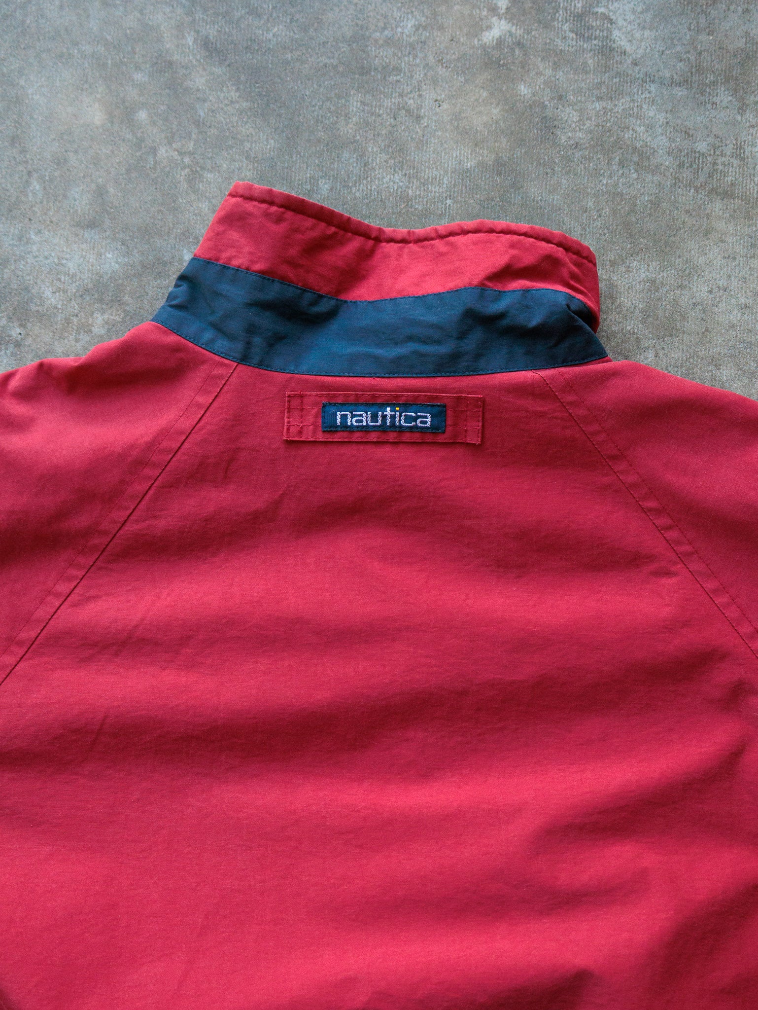 Vintage 90s Red & Grey Reversible Nautica Jacket (XL)
