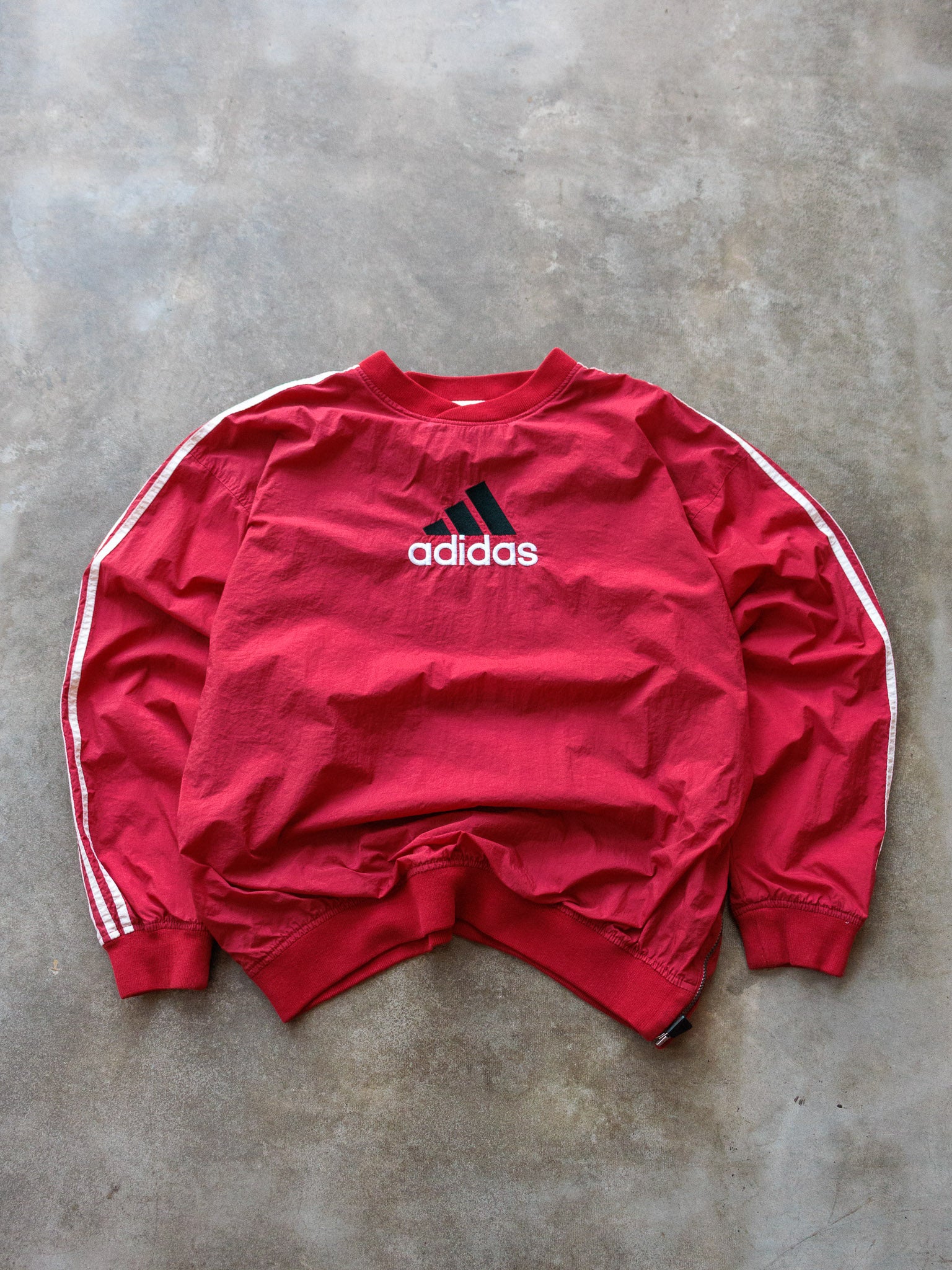 Vintage 90s Red Adidas Windbreaker (XL)