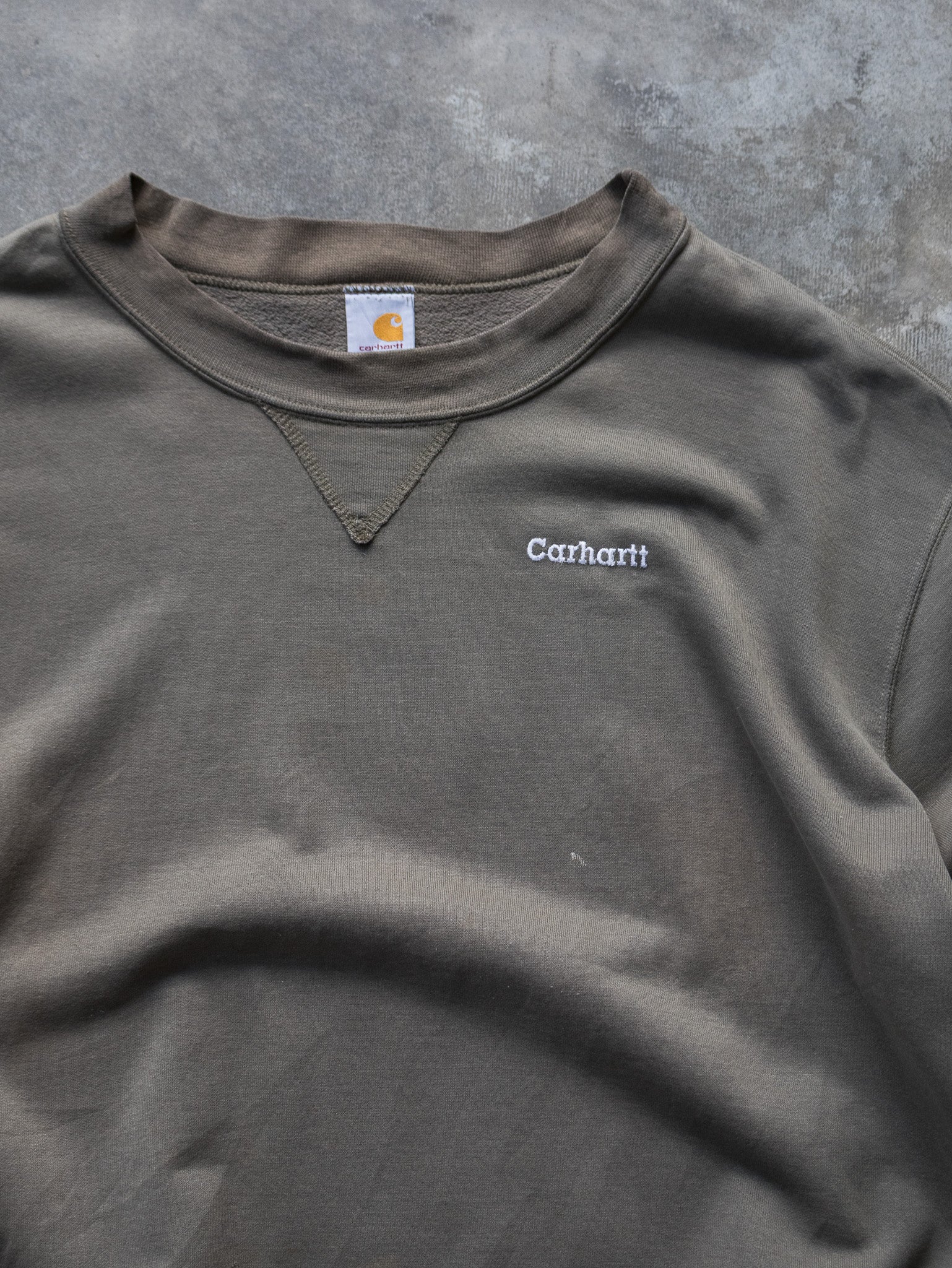 Vintage 00s Khaki Carhartt Sweatshirt (2XL)
