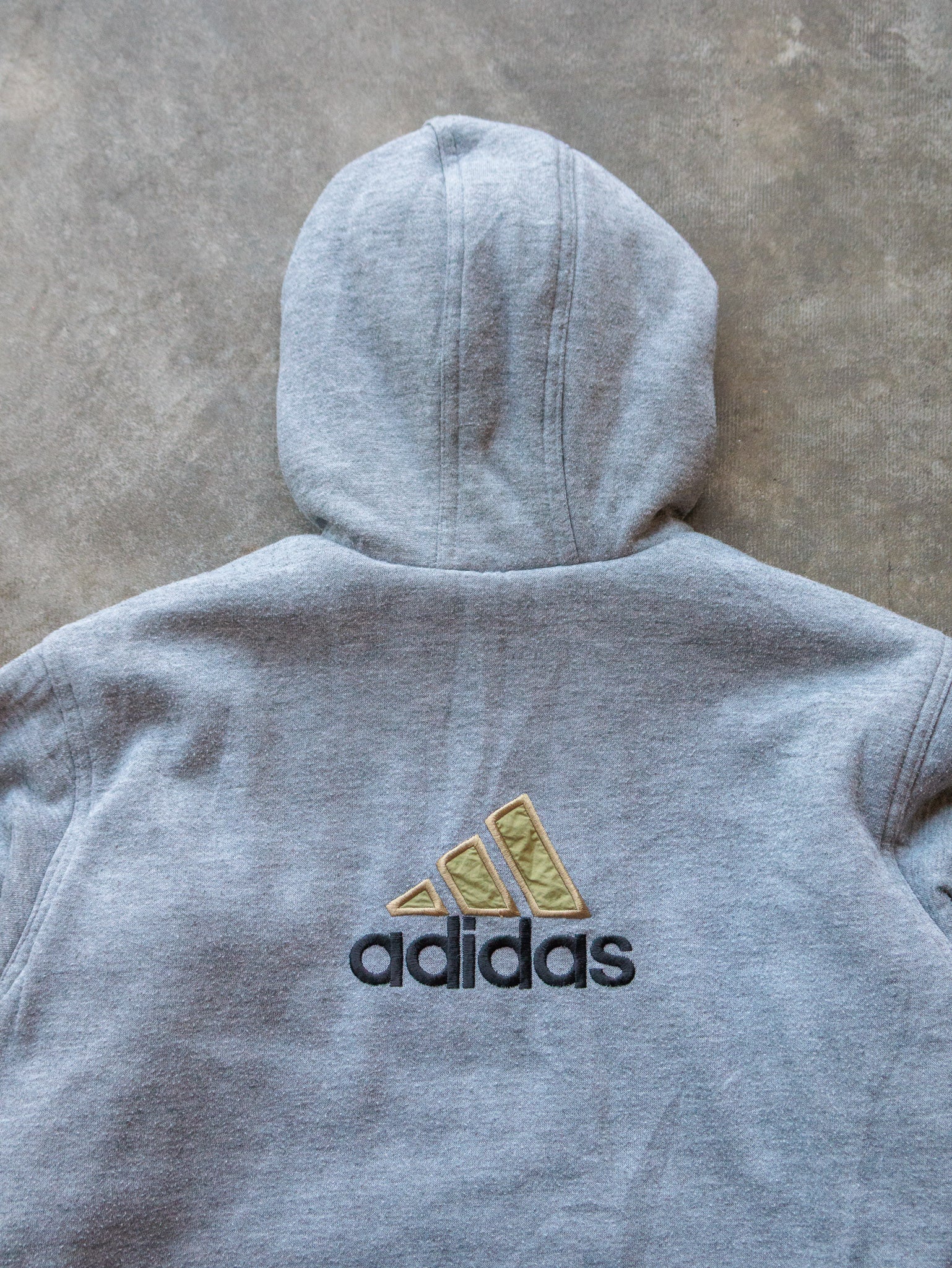 Vintage 90s Black & Grey Reversible Adidas Hoodie (M)