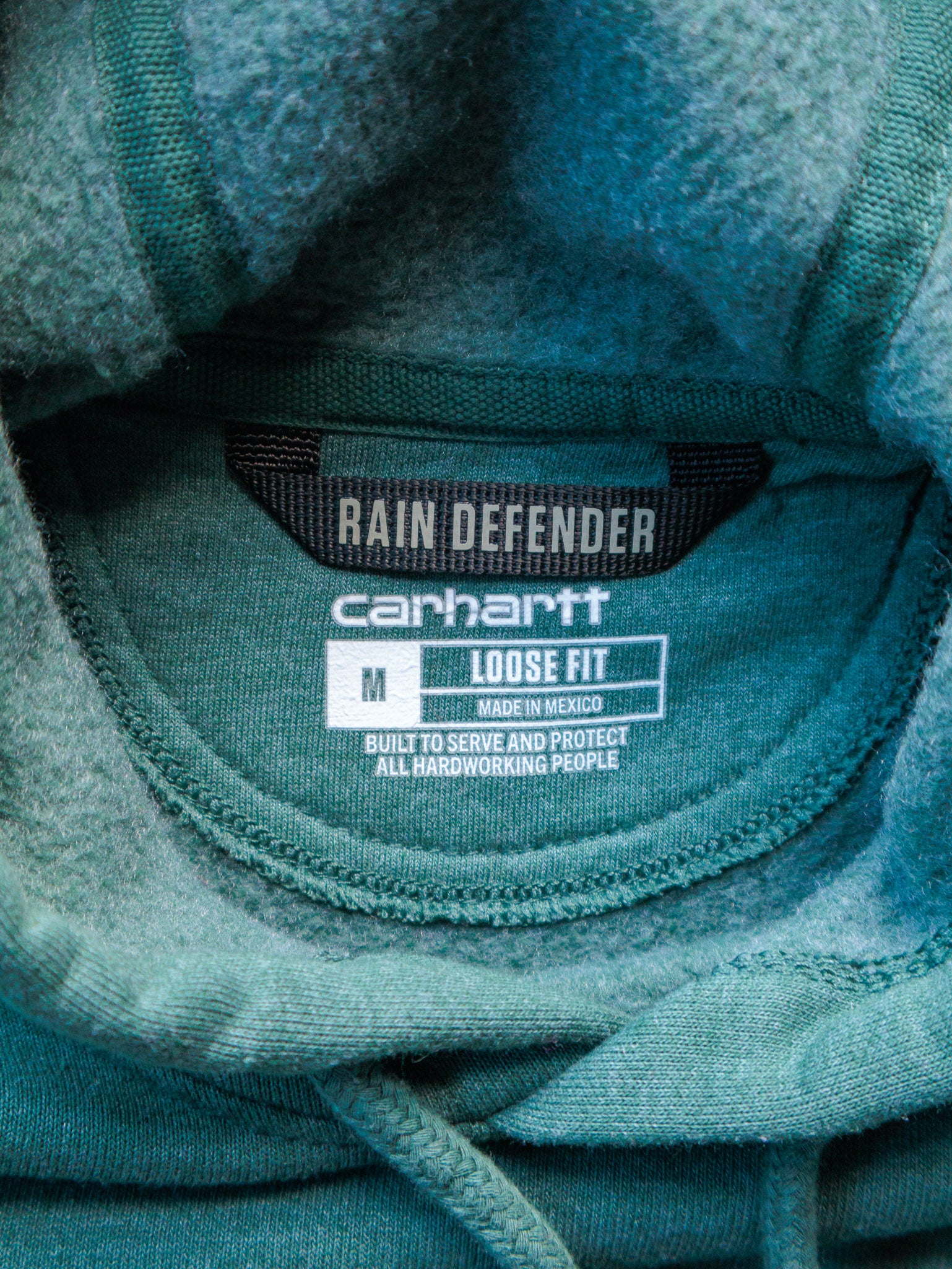 Vintage Turquoise Carhartt Graphic Hoodie (M)