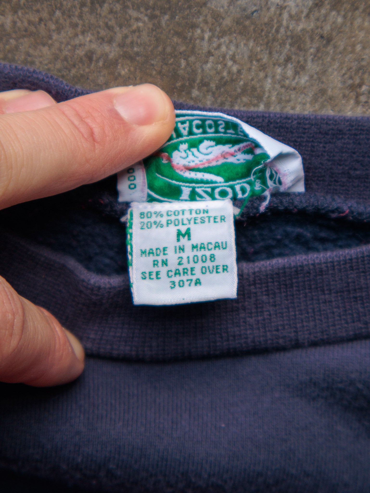 Vintage 90s Navy & Red Izod Lacoste Sweatshirt (M)