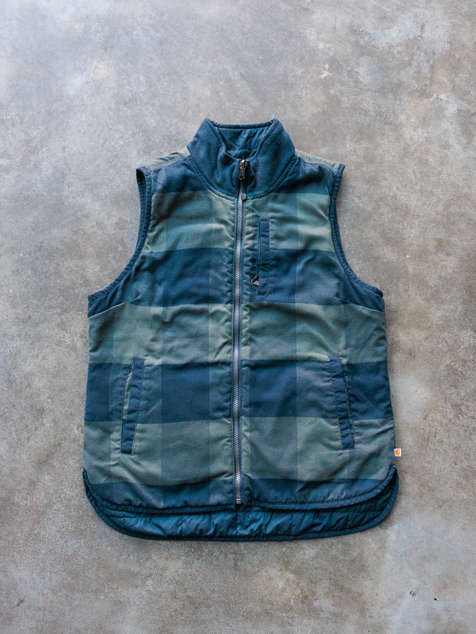 Vintage Carhartt Reversible Quilted & Plaid Vest (S)