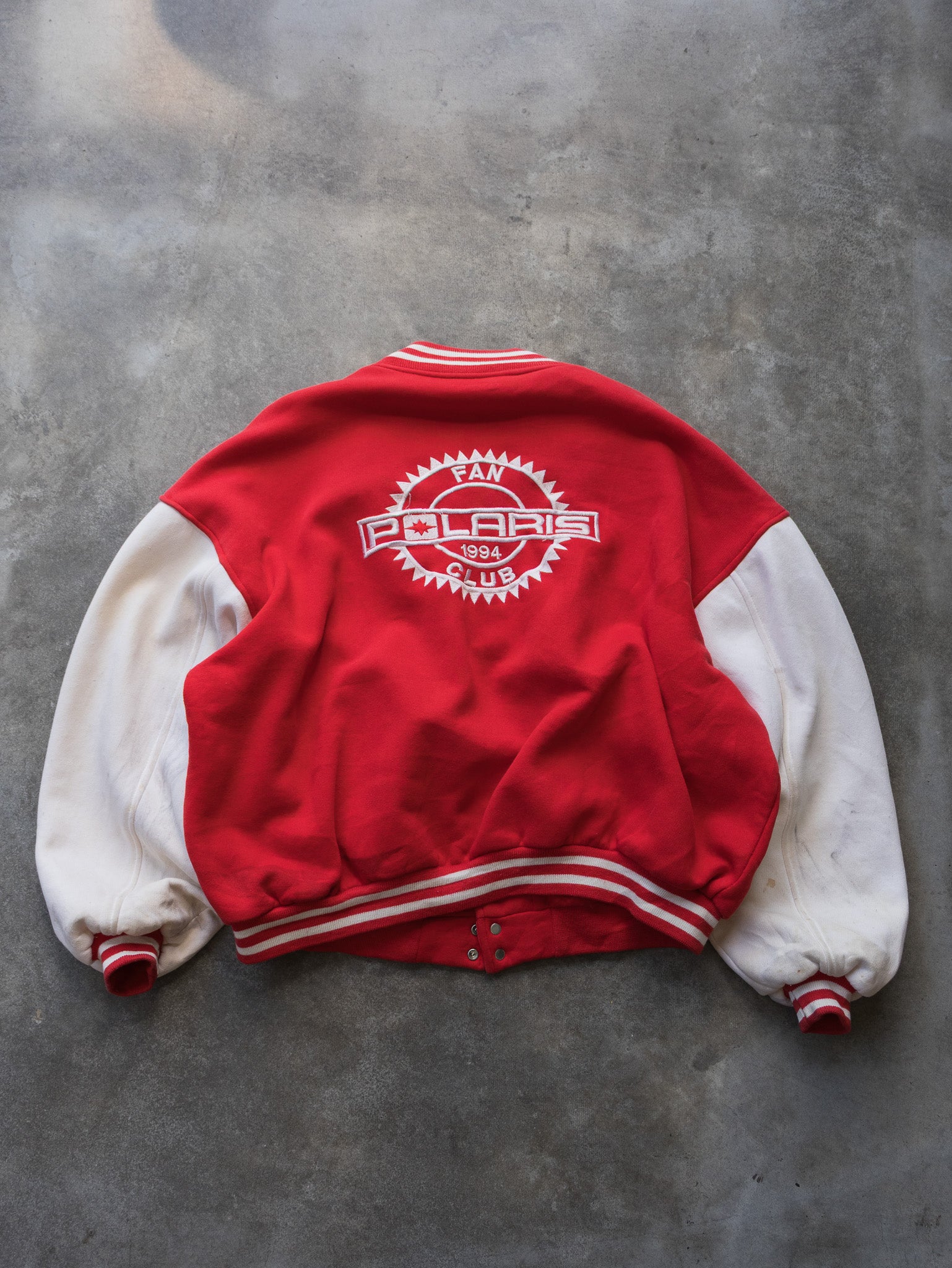 Vintage 1994 Red Polaris Varsity Jacket (2XL)