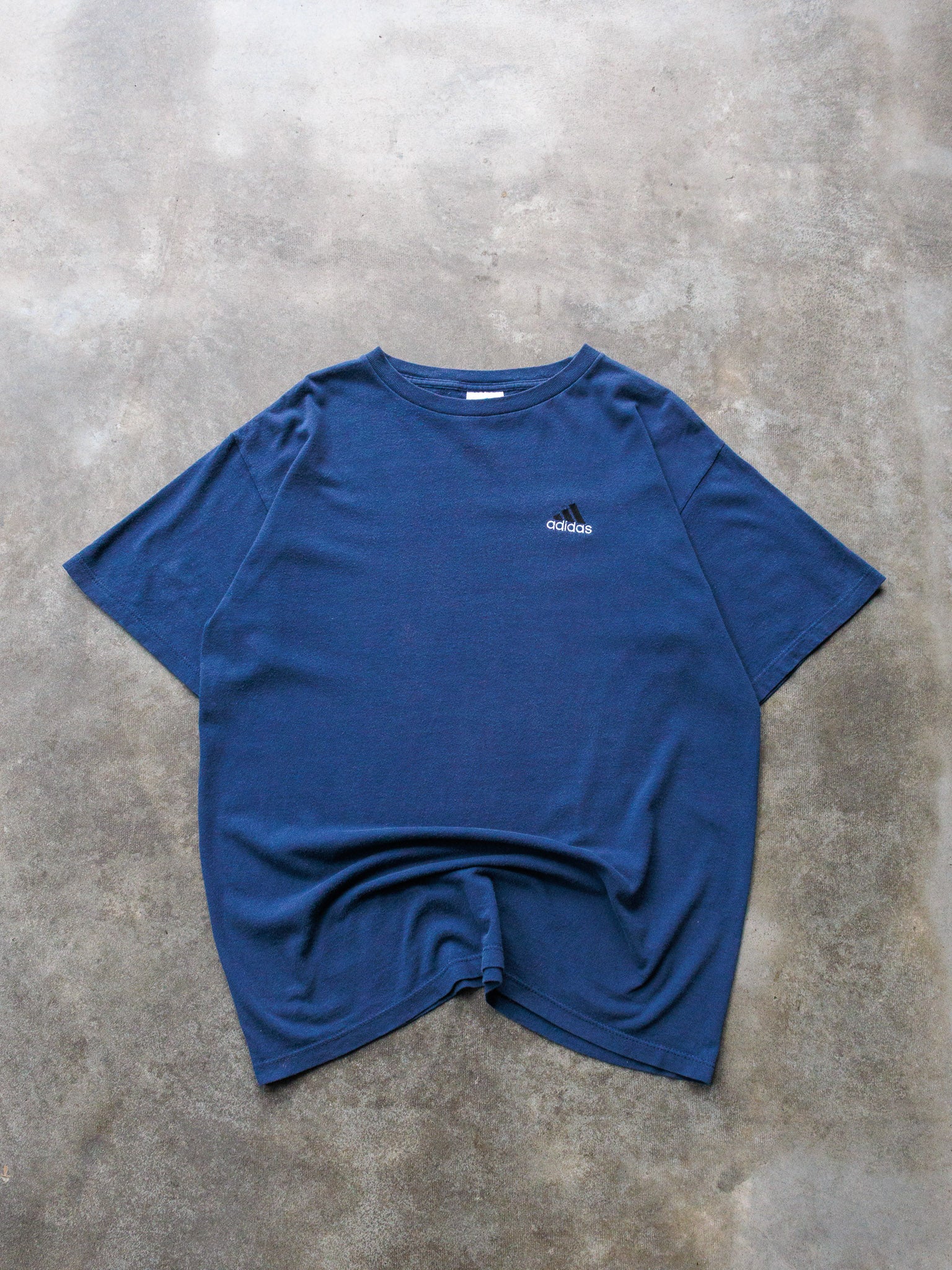 Vintage 90s Blue Adidas Tee (M)