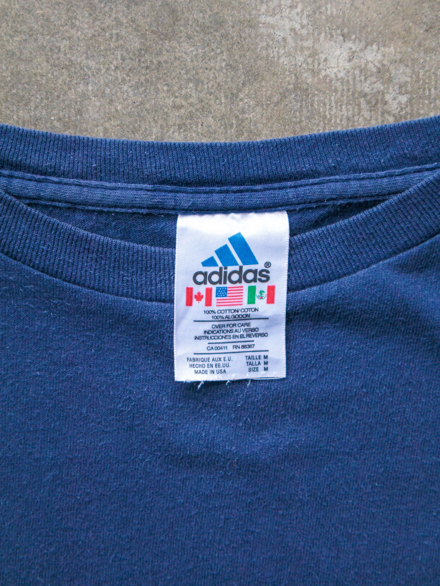 Vintage 90s Blue Adidas Tee (M)