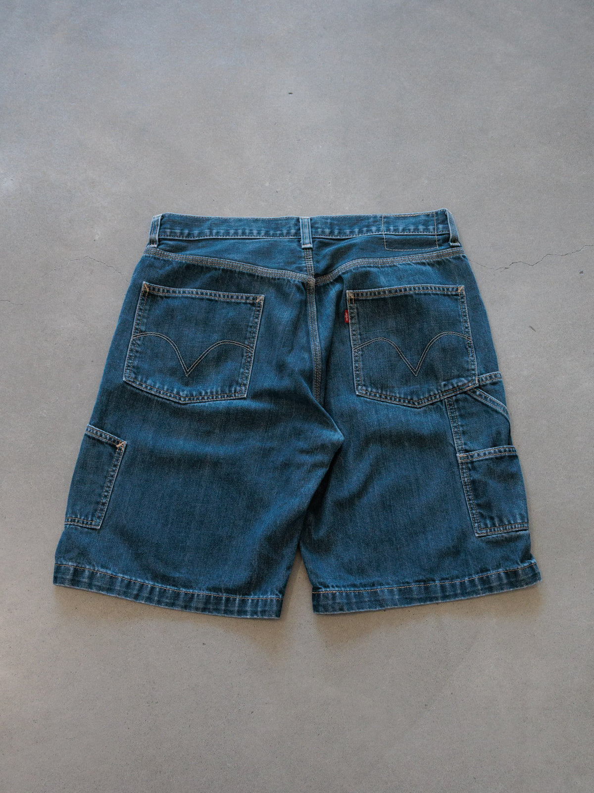 Vintage 00s Blue Levi's Carpenter Denim Shorts (W34)