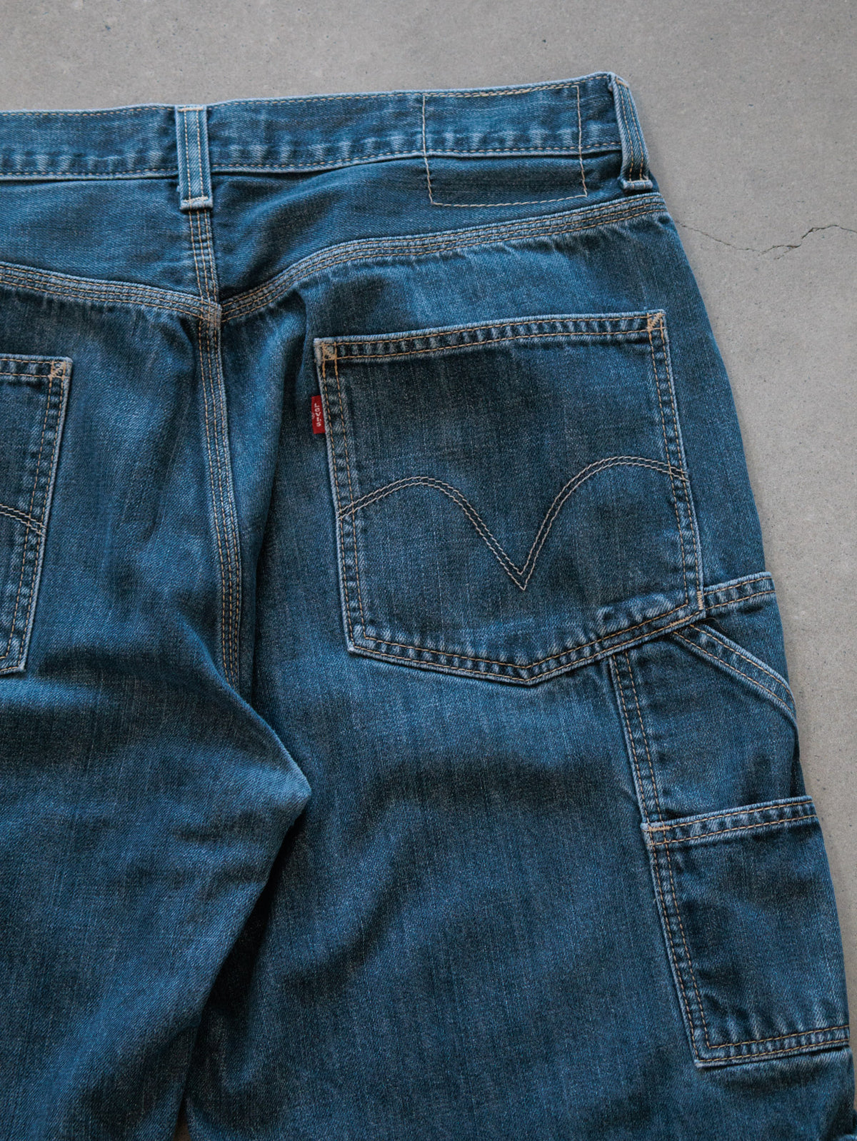 Vintage 00s Blue Levi's Carpenter Denim Shorts (W34)
