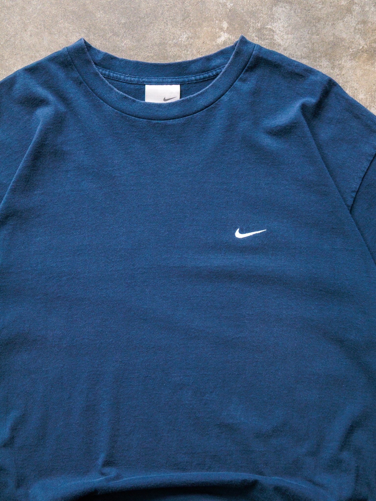 Vintage 00s Navy Nike Swoosh Tee (XL)