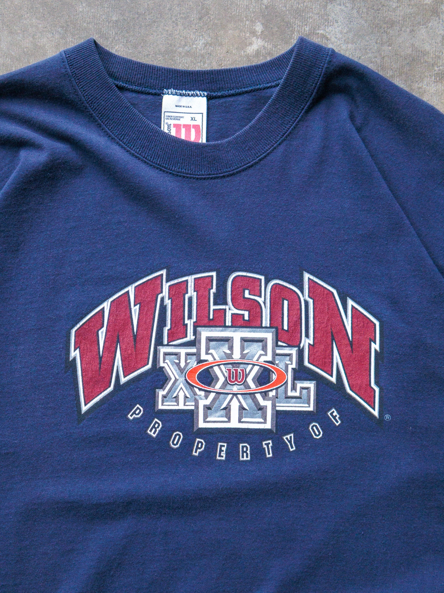 Vintage 90s Navy Wilson Athletic Wear Tee (XL)