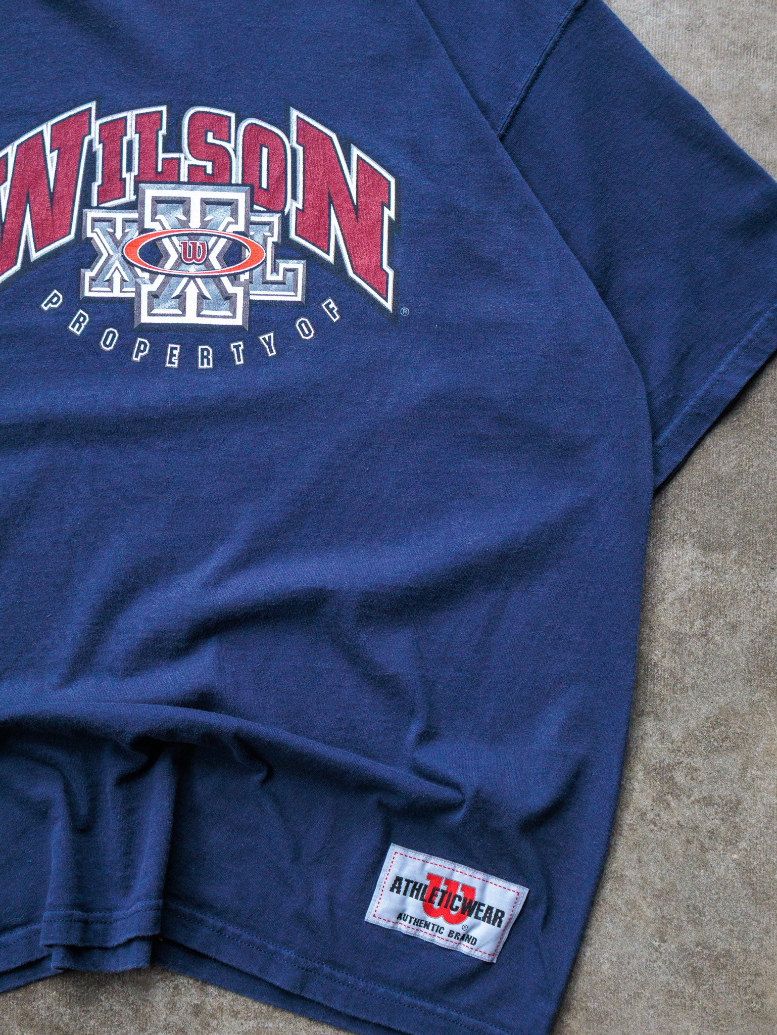 Vintage 90s Navy Wilson Athletic Wear Tee (XL)