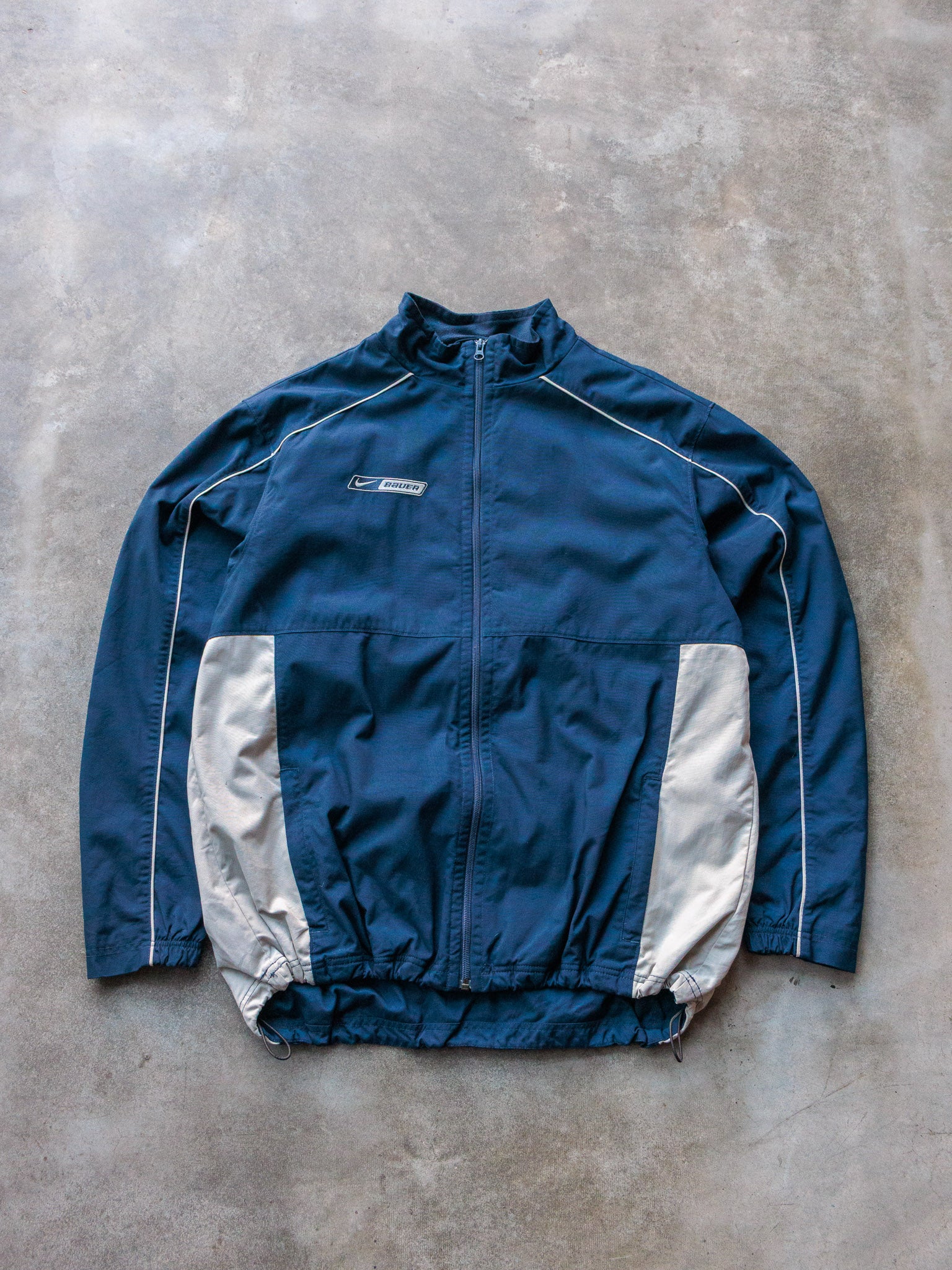 Vintage 00s Navy Nike Bauer Windbreaker Jacket (L)