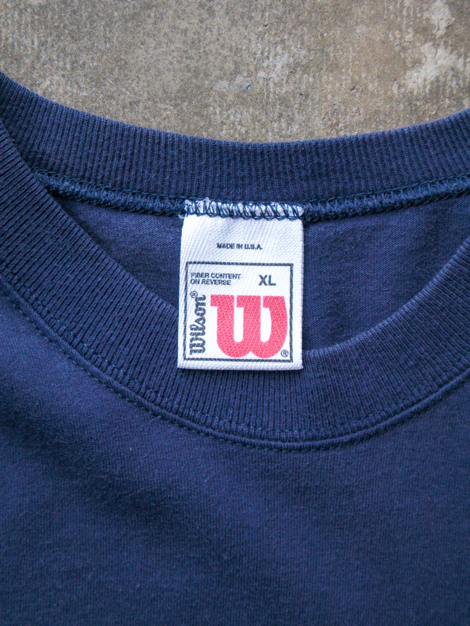 Vintage 90s Navy Wilson Athletic Wear Tee (XL)