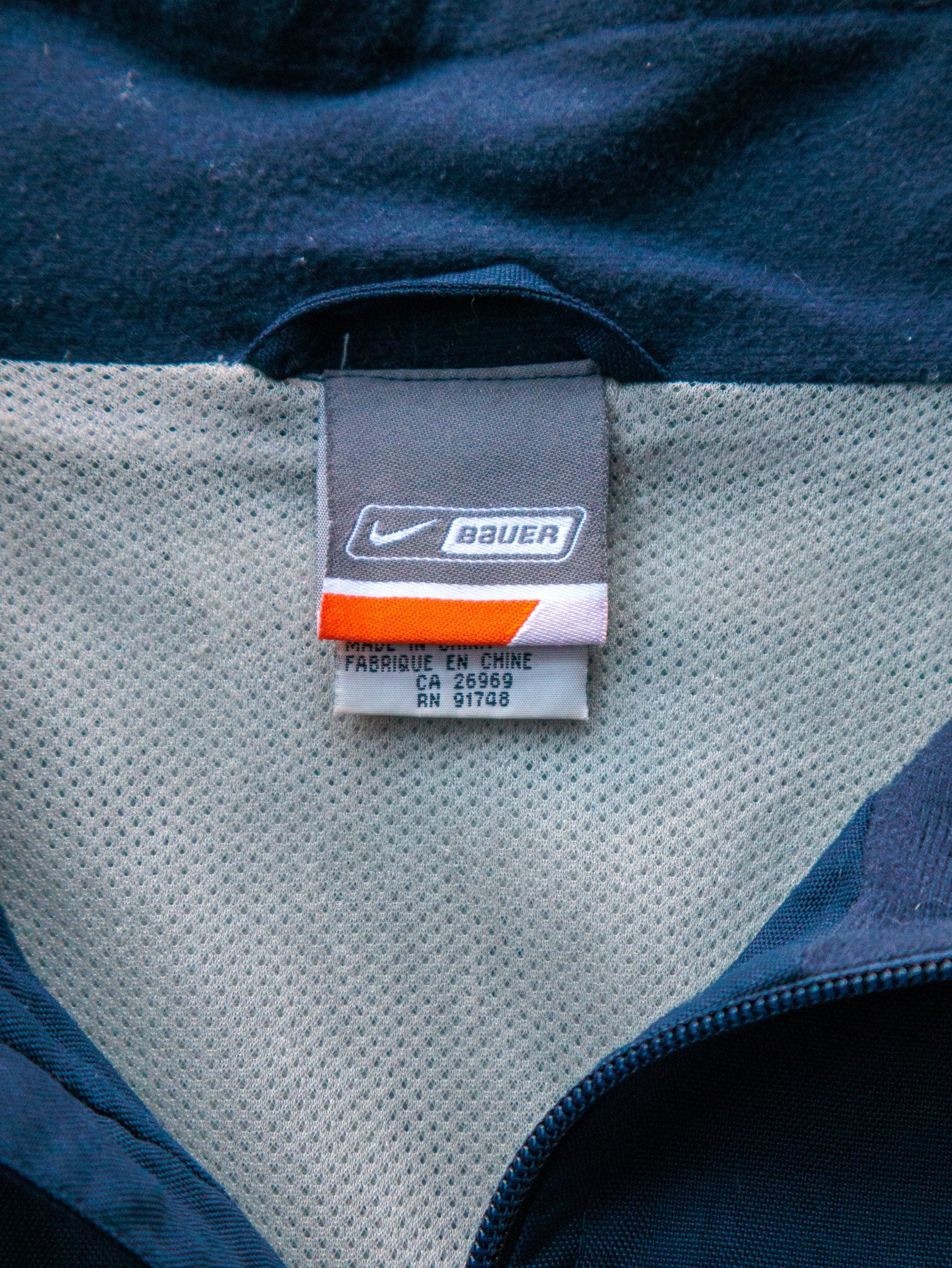 Vintage 00s Navy Nike Bauer Windbreaker Jacket (L)