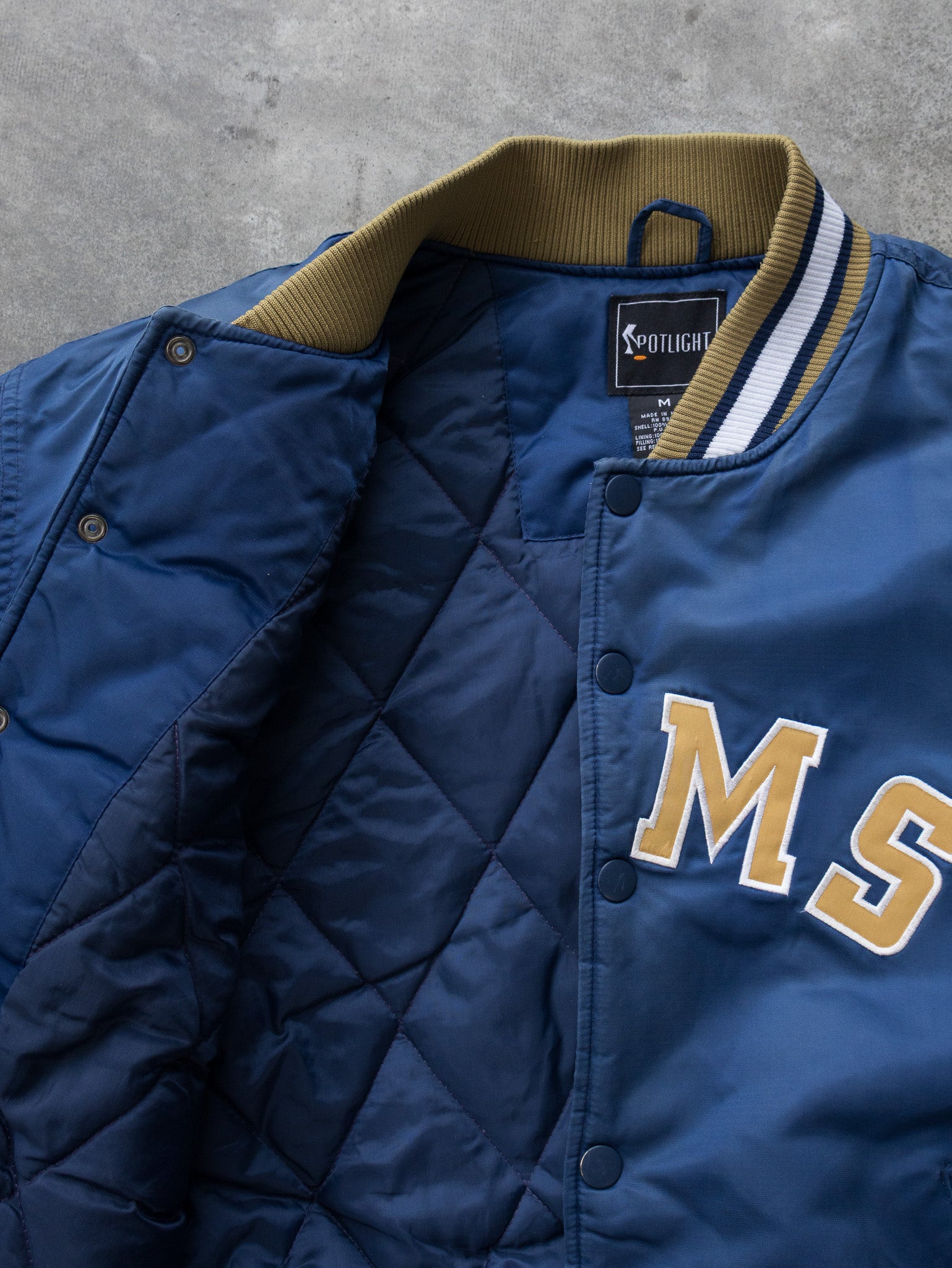 Vintage Navy St. Louis Rams Bomber Jacket (M)