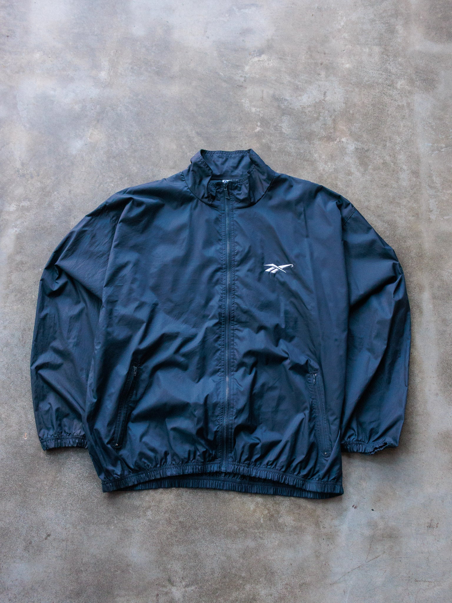 Vintage 90s Navy Reebok Windbreaker Jacket (XL)