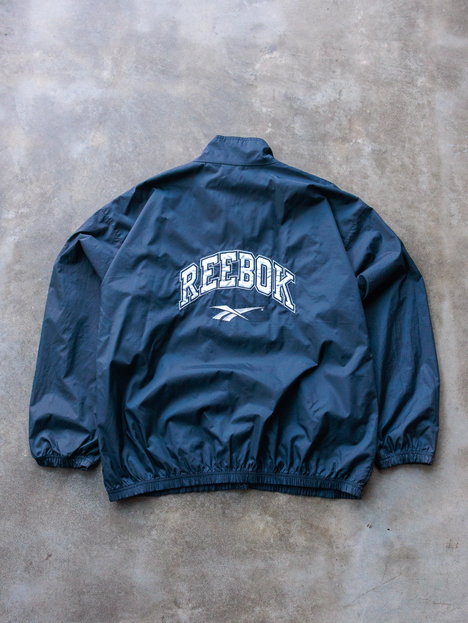 Vintage 90s Navy Reebok Windbreaker Jacket (XL)