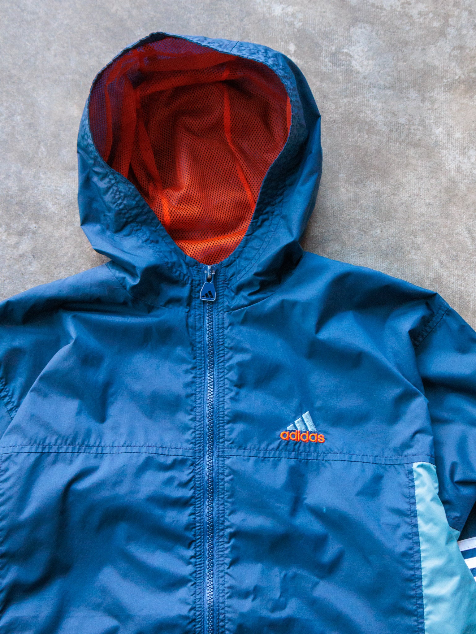 Vintage 00s Teal Adidas Windbreaker Jacket (XL)