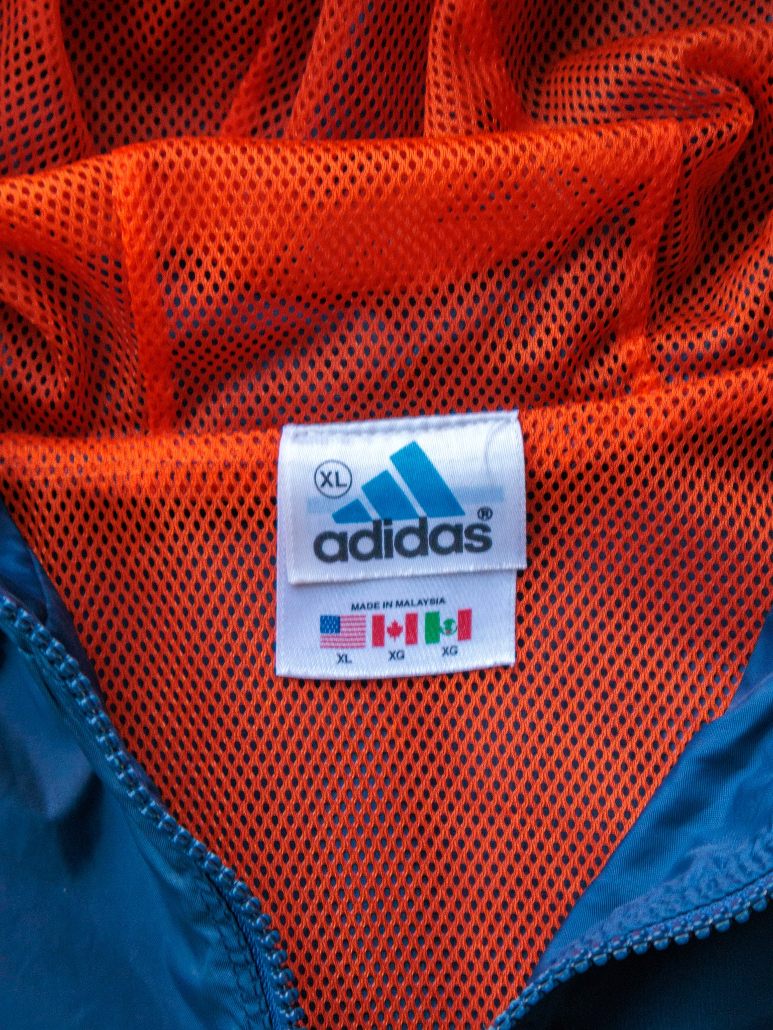 Vintage 00s Teal Adidas Windbreaker Jacket (XL)