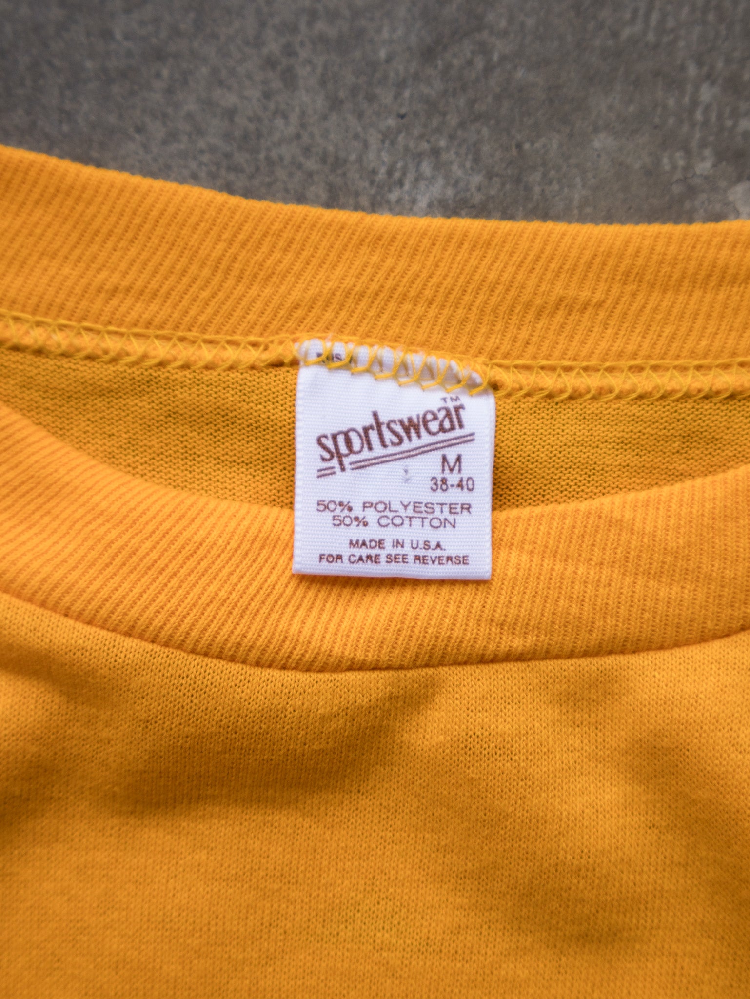 Vintage 80s Yellow The Gold Pyramid Tee (M)