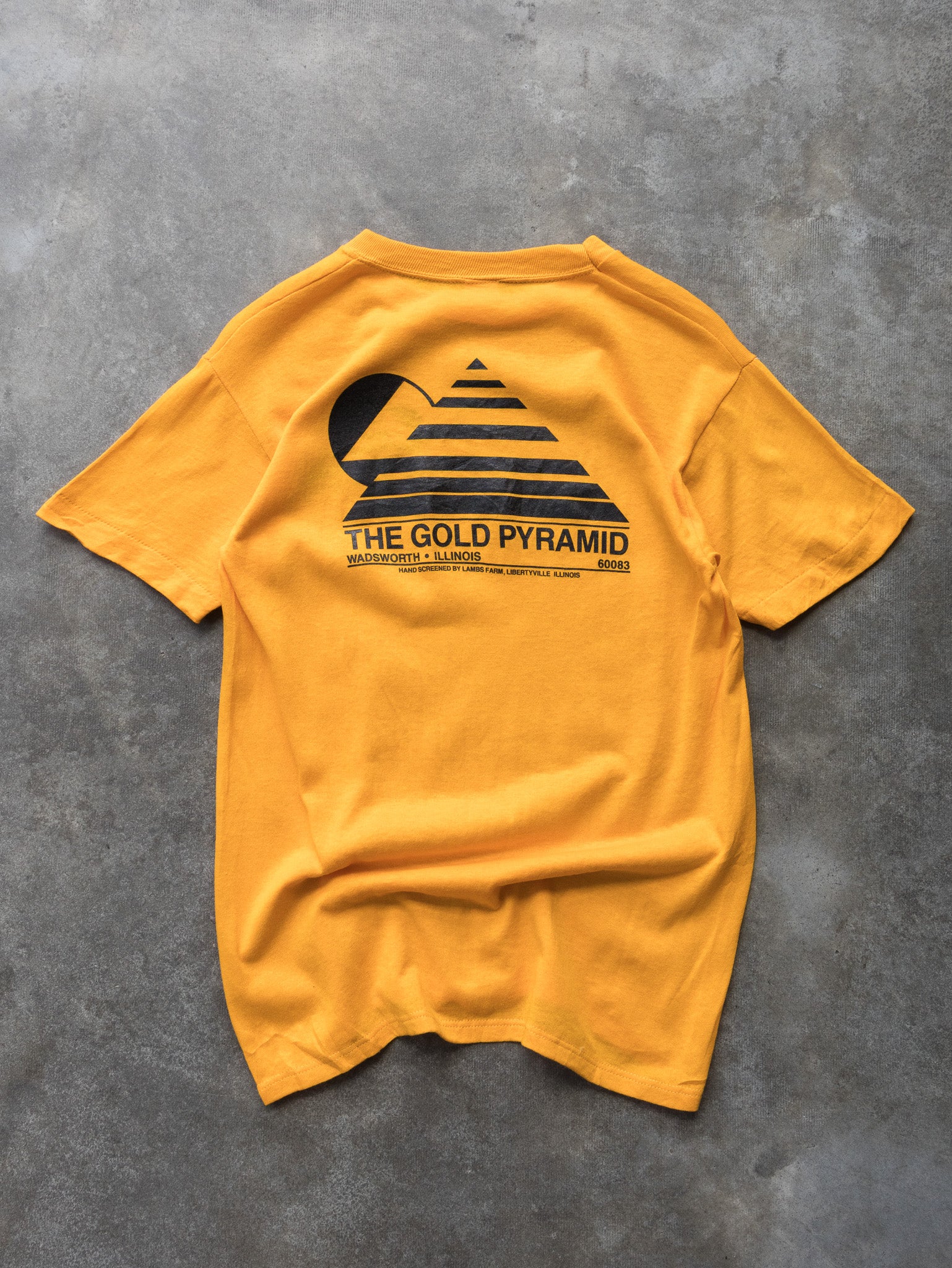 Vintage 80s Yellow The Gold Pyramid Tee (M)