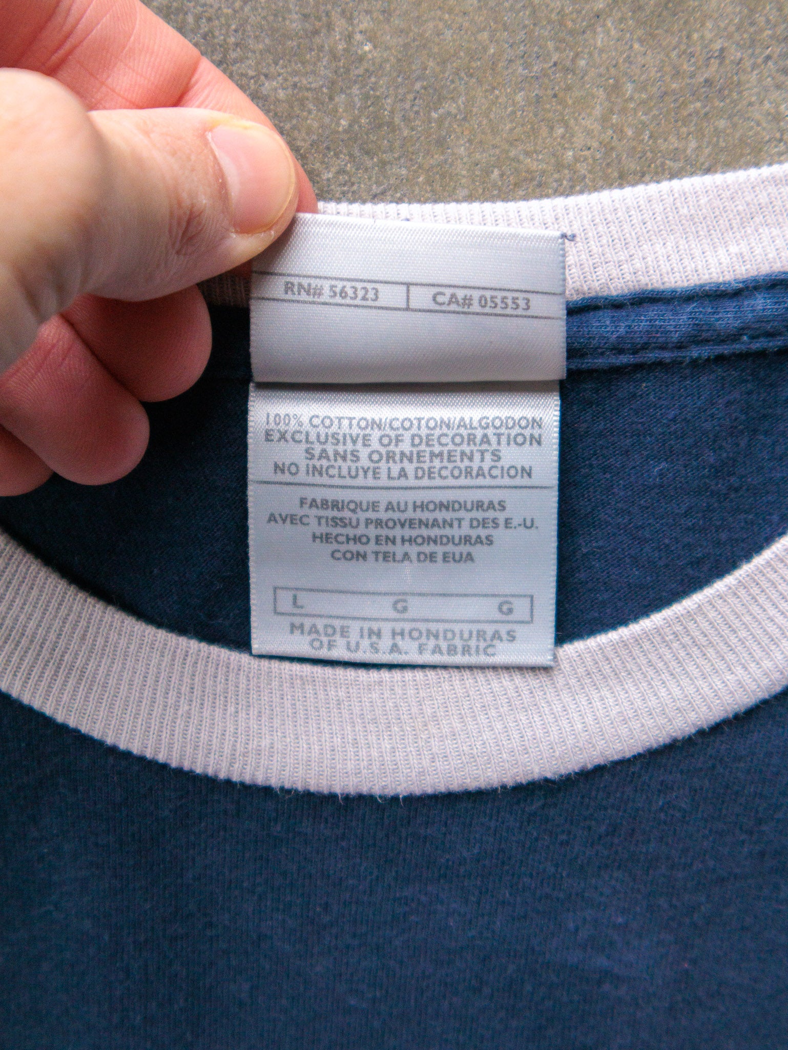 Vintage 00s Navy Nike Ringer Tee (L)