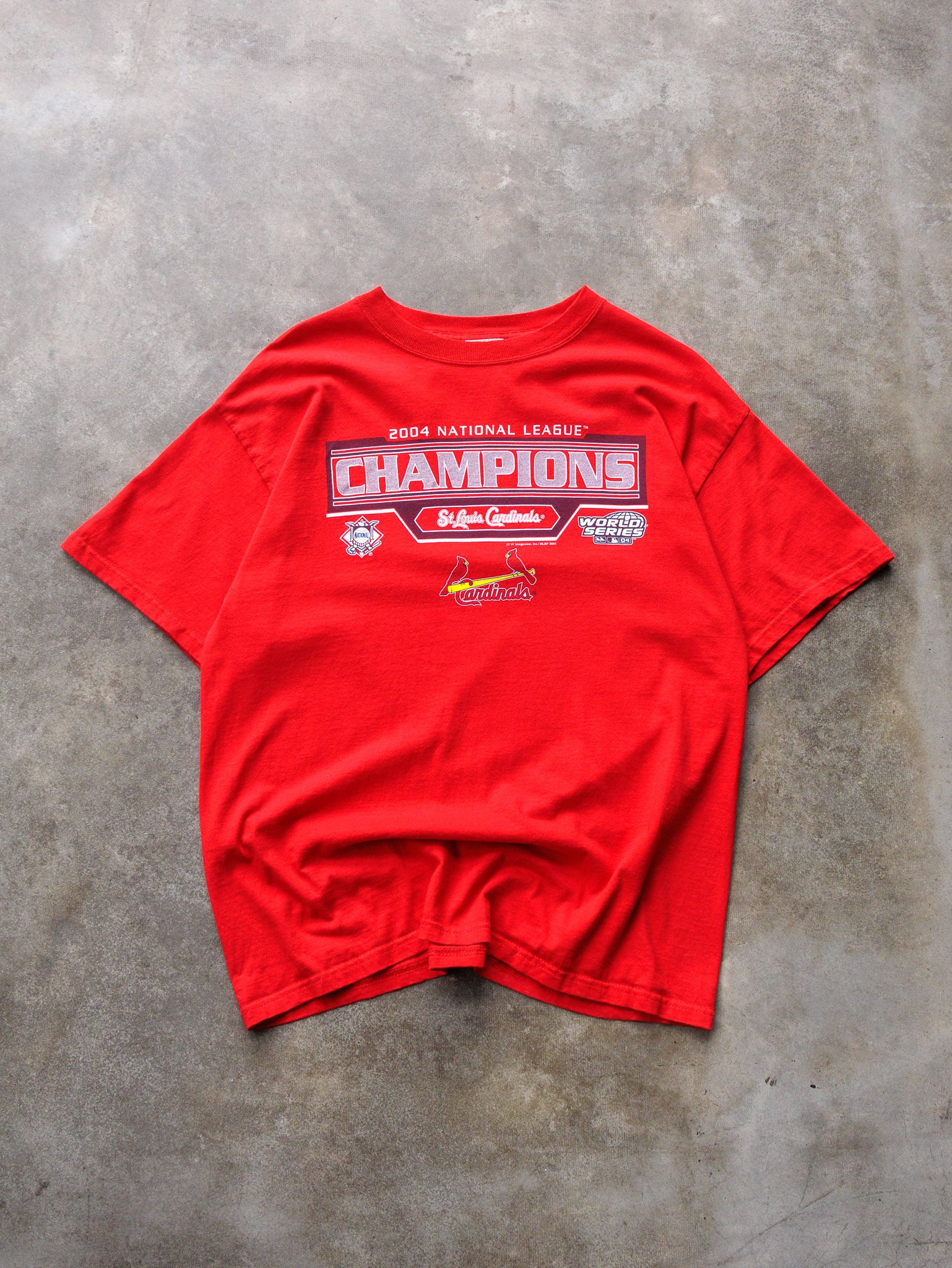 Vintage 2004 St. Louis Cardinals World Series Champs Tee (L)