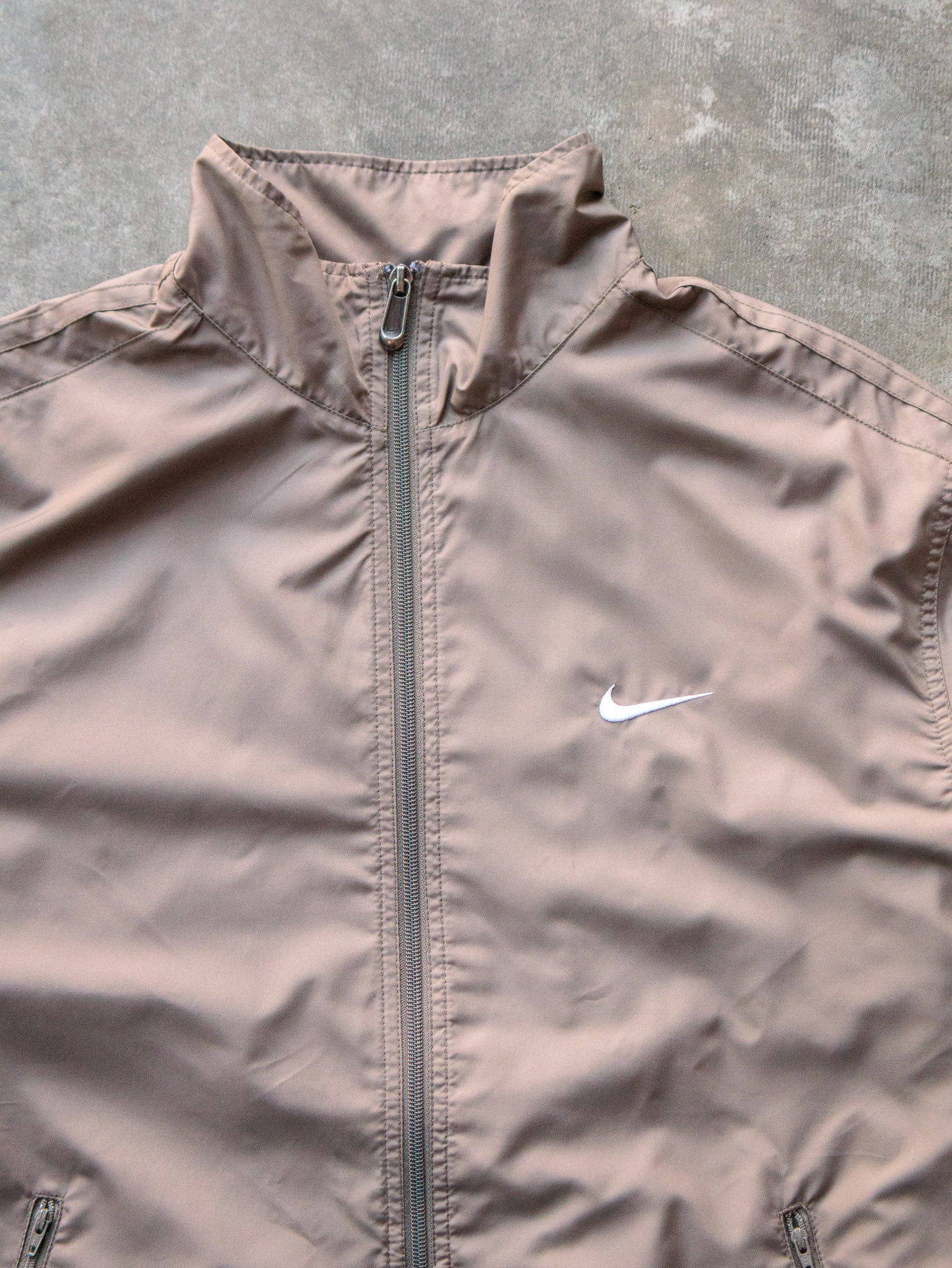 Vintage 00s Brown Nike Windbreaker Jacket (XL)