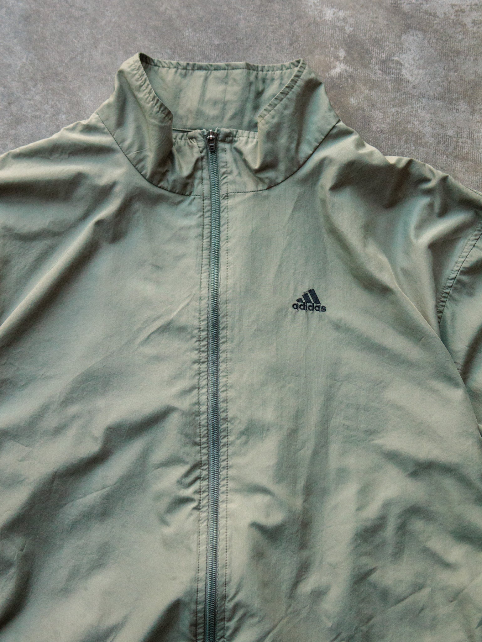 Vintage 00s Olive Adidas Windbreaker Jacket (XL)