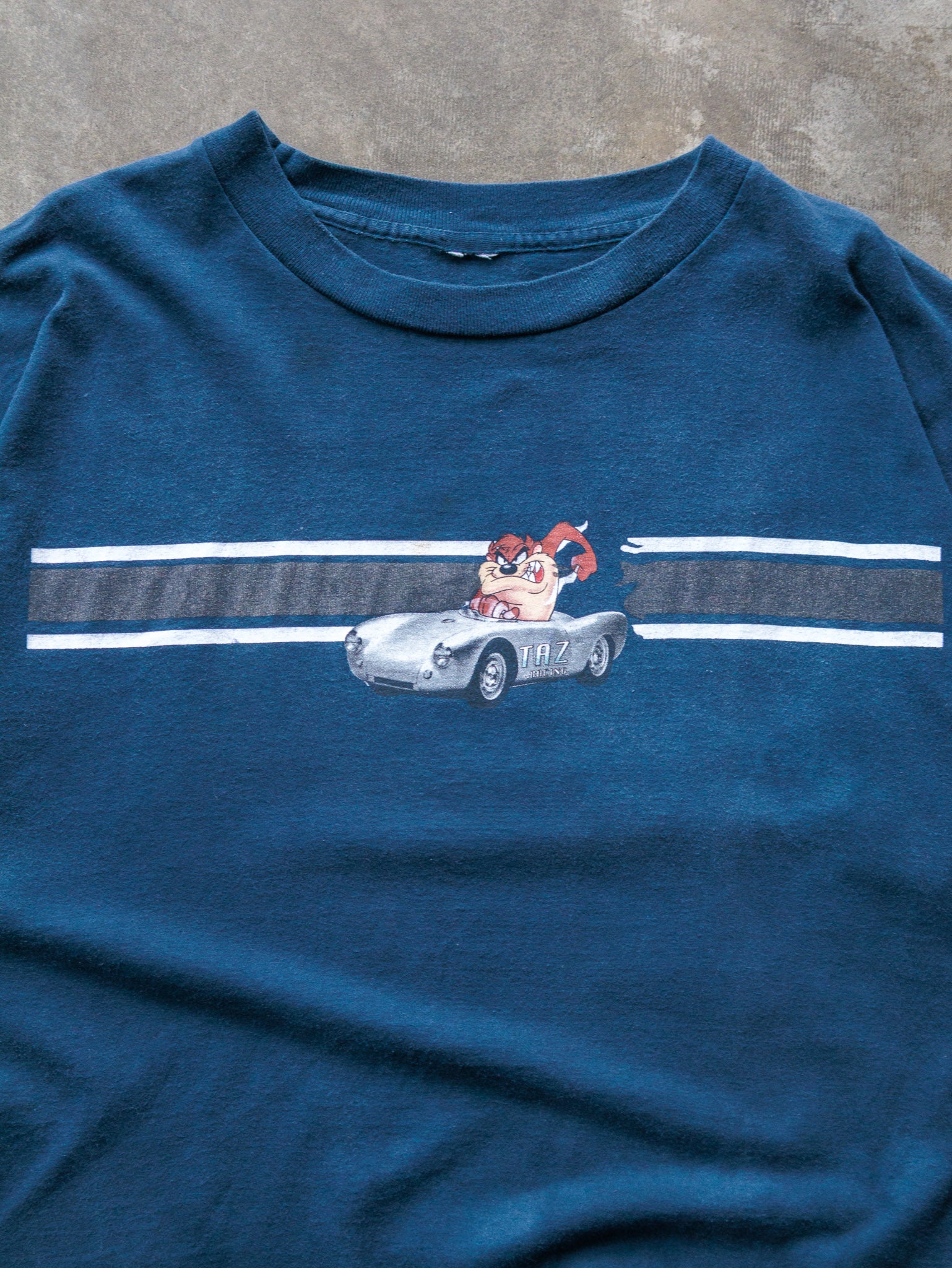 Vintage Navy Looney Tunes Taz Tee (2XL)