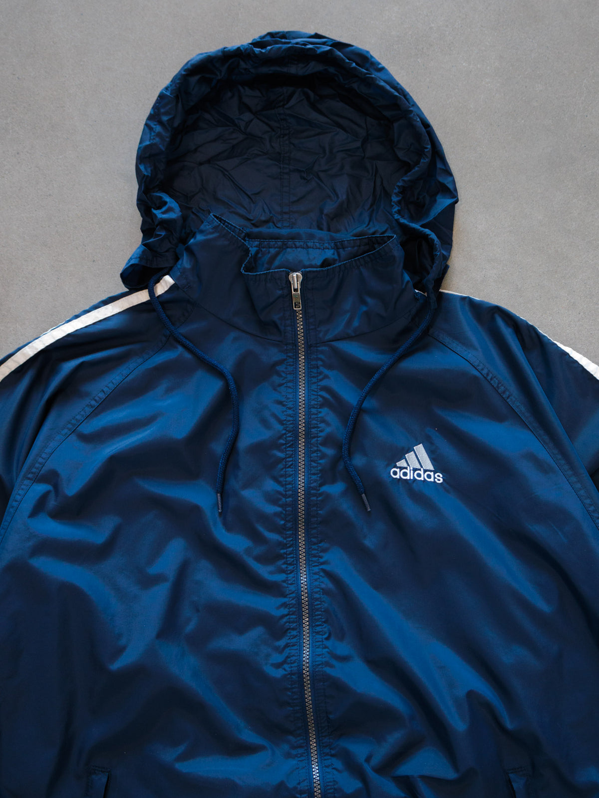 Vintage 90s Navy Adidas Windbreaker (M)