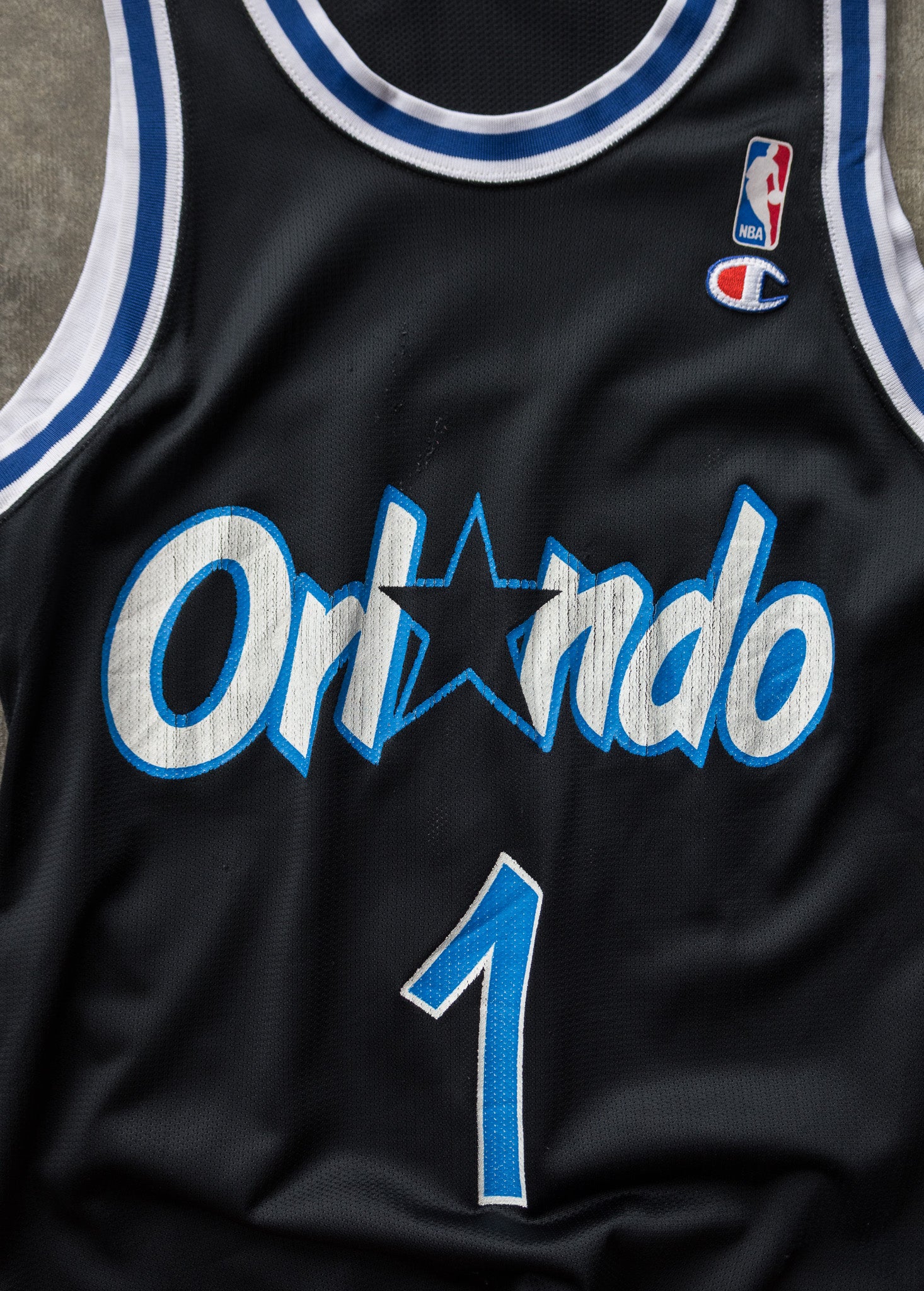 Vintage 90s Black Champion Hardaway Orlando Magic NBA Jersey (XS)