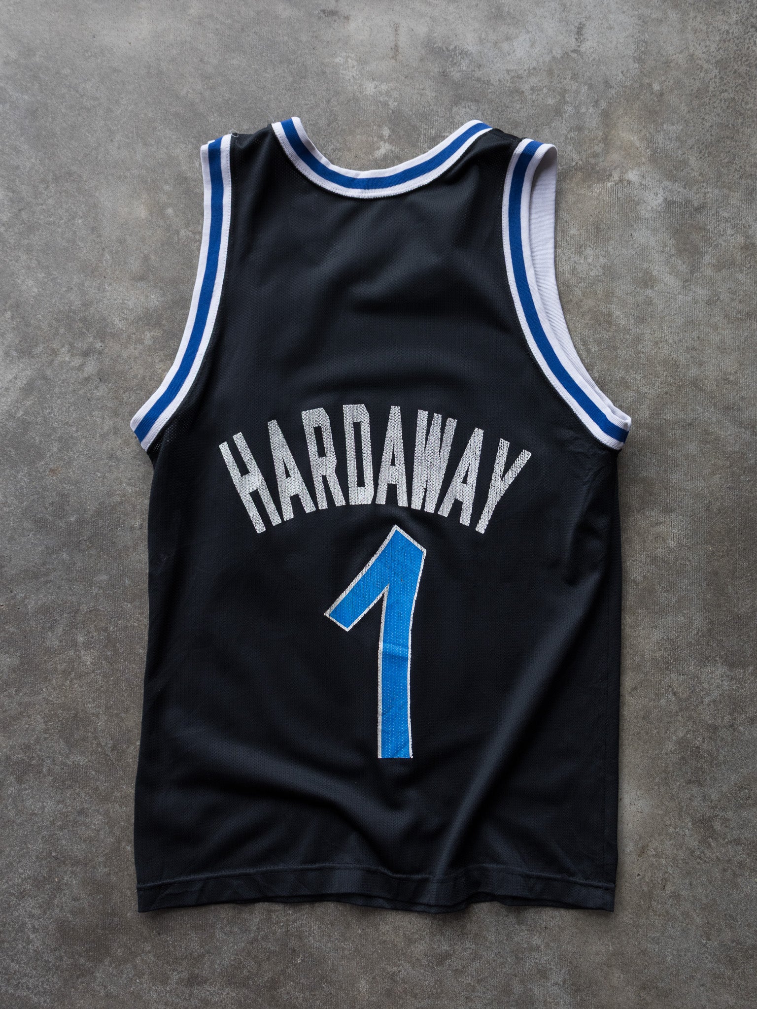 Vintage 90s Black Champion Hardaway Orlando Magic NBA Jersey (XS)