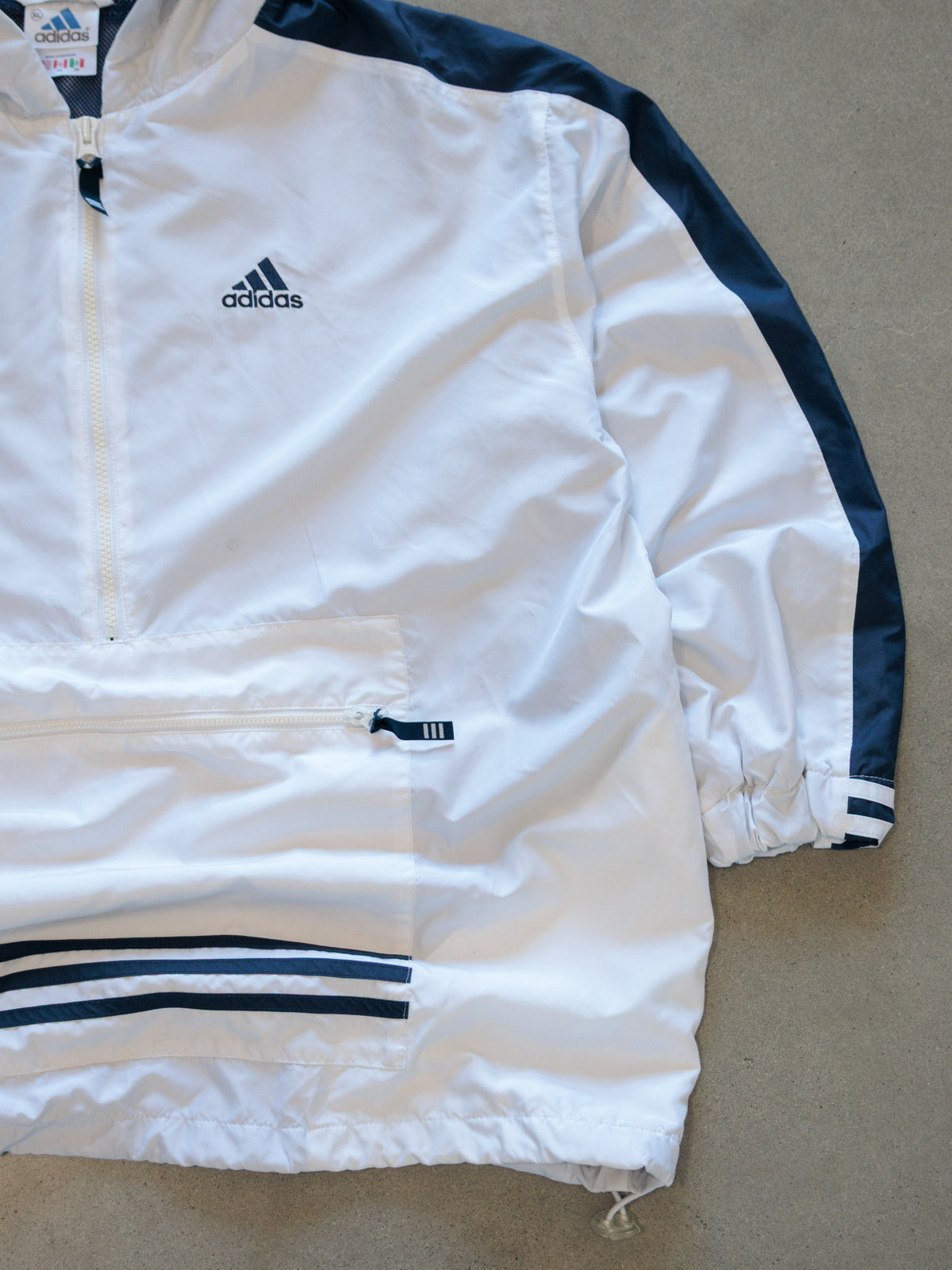 Vintage 00s White Adidas Colourblock Windbreaker (XL)