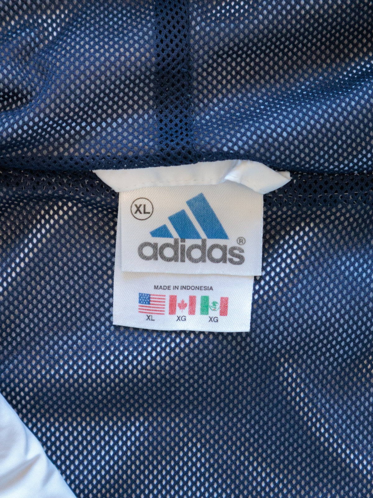 Vintage 00s White Adidas Colourblock Windbreaker (XL)