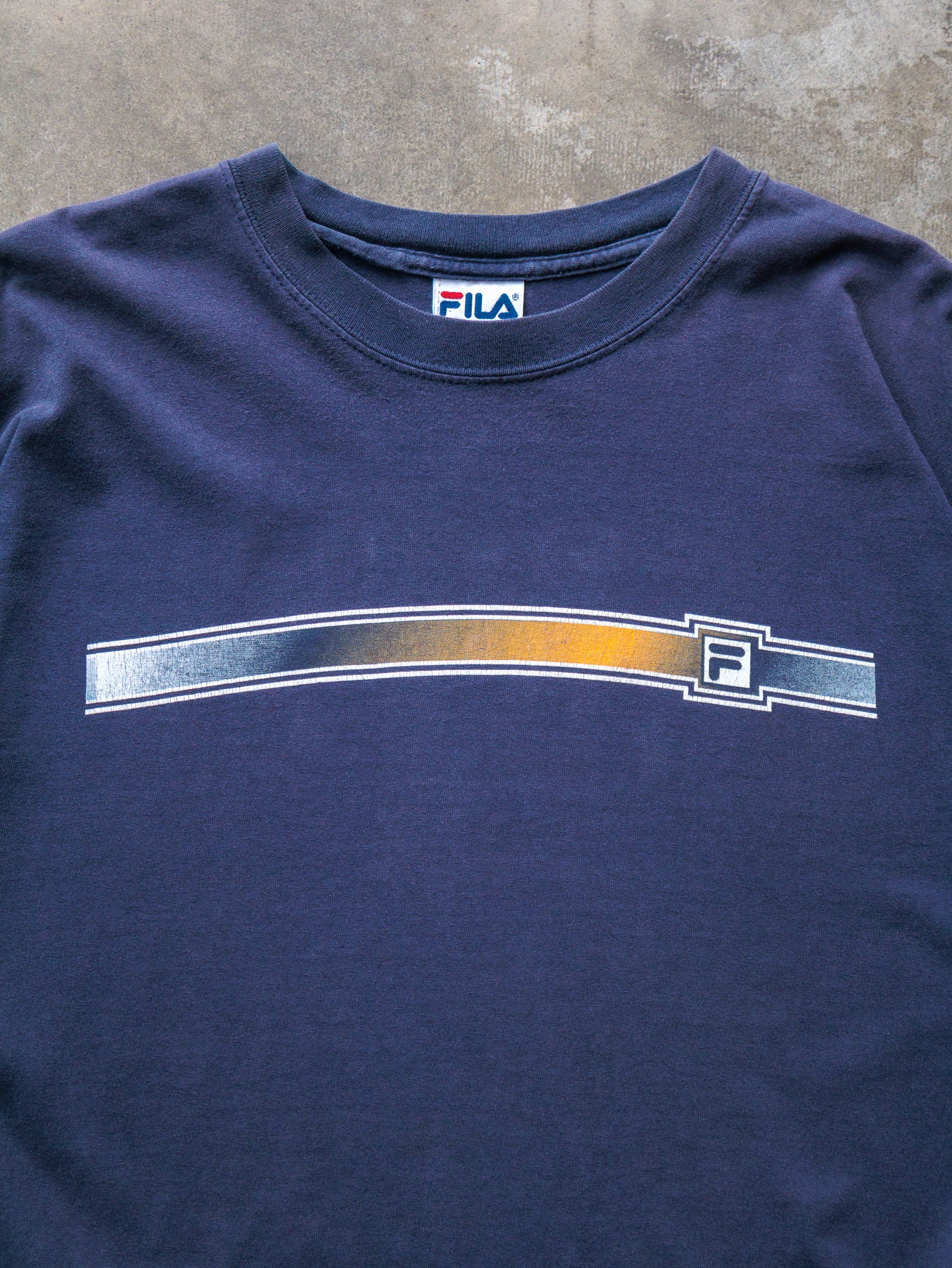 Vintage 90s Navy Fila Graphic Tee (XL)