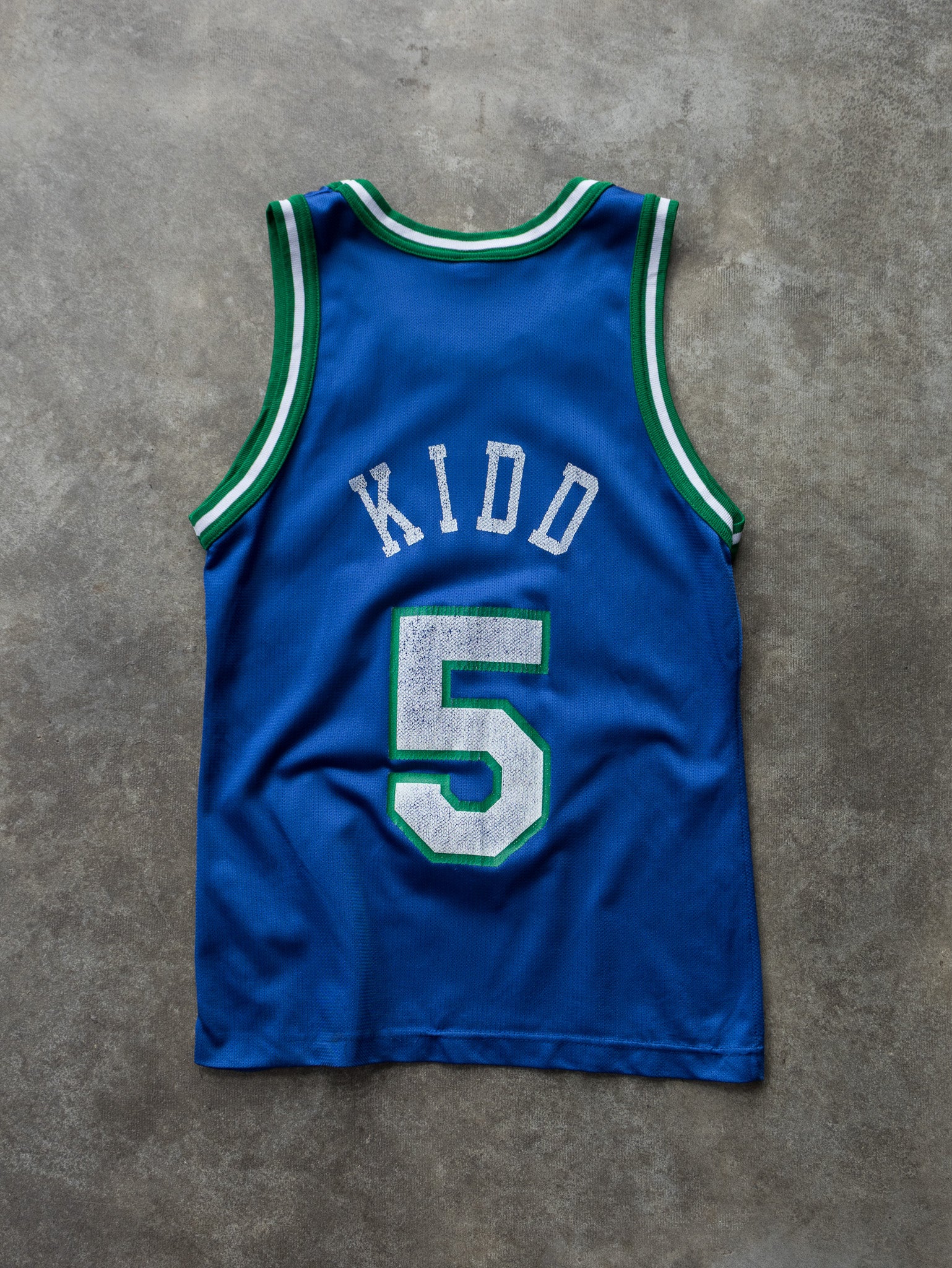 Vintage 90s Blue Champion Kidd Dallas Mavericks NBA Jersey (S)
