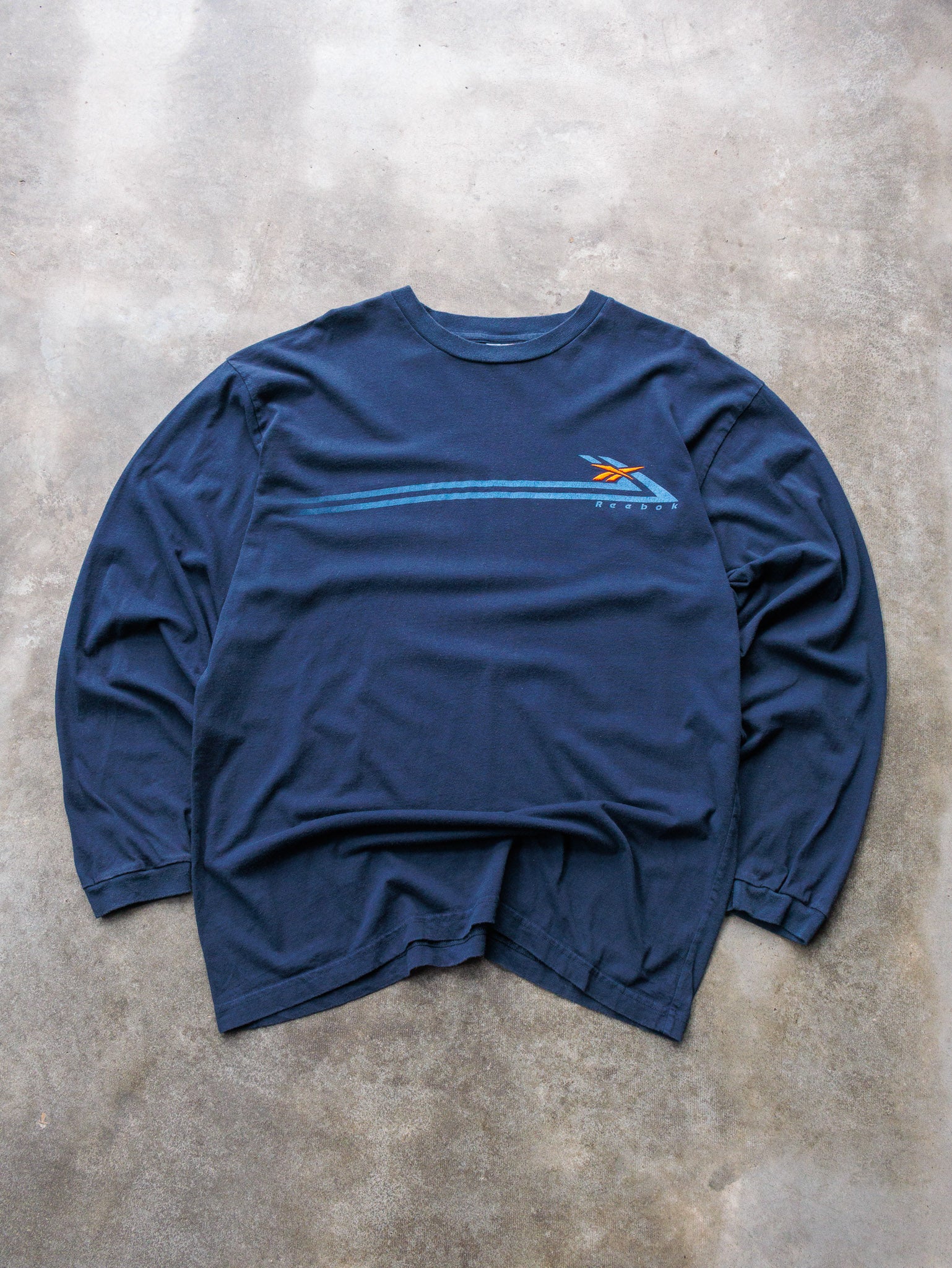 Vintage 90s Navy Reebok Long Sleeve (XL)