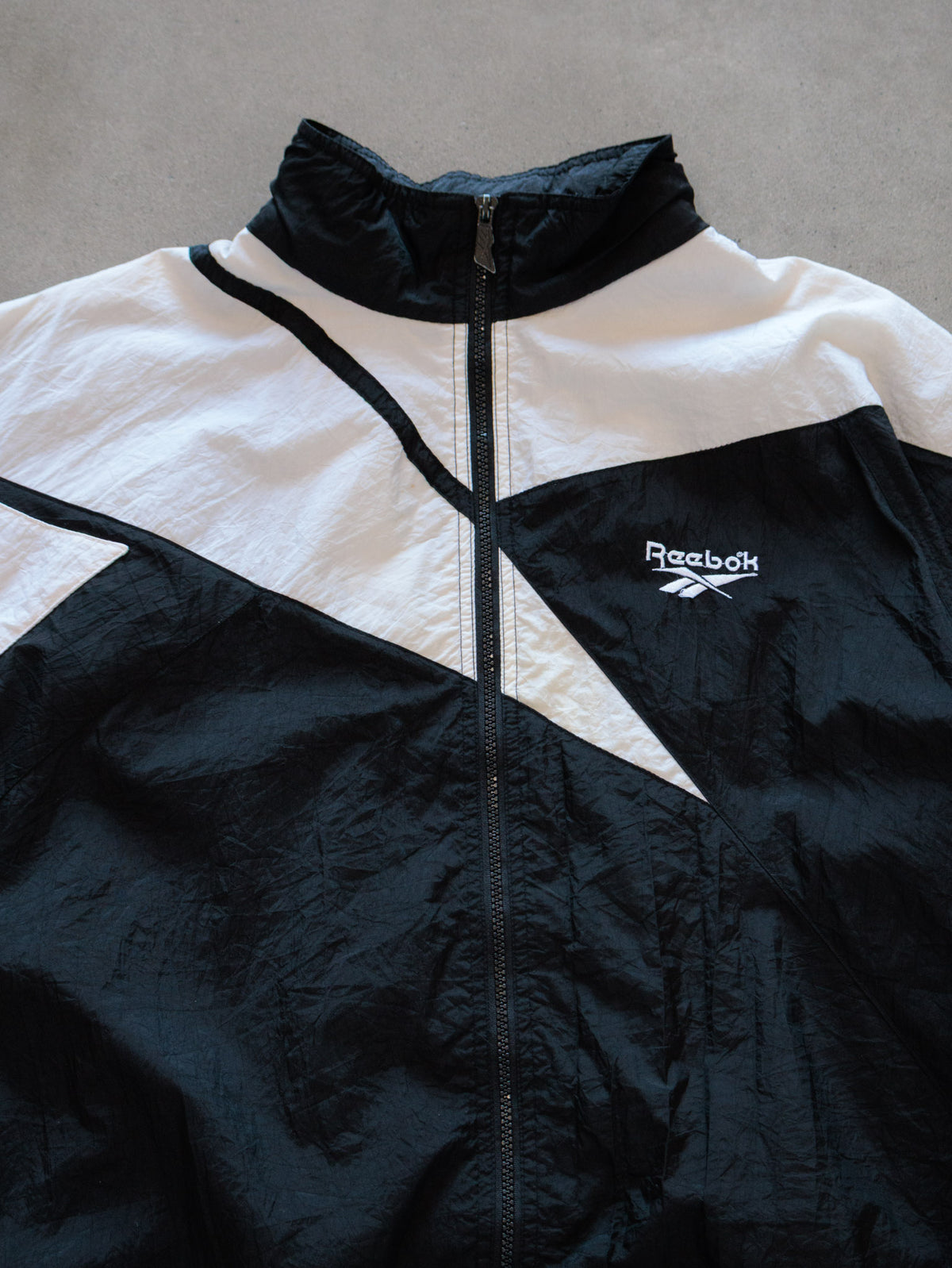 Vintage 90s Black Reebok Colourblock Windbreaker (M)
