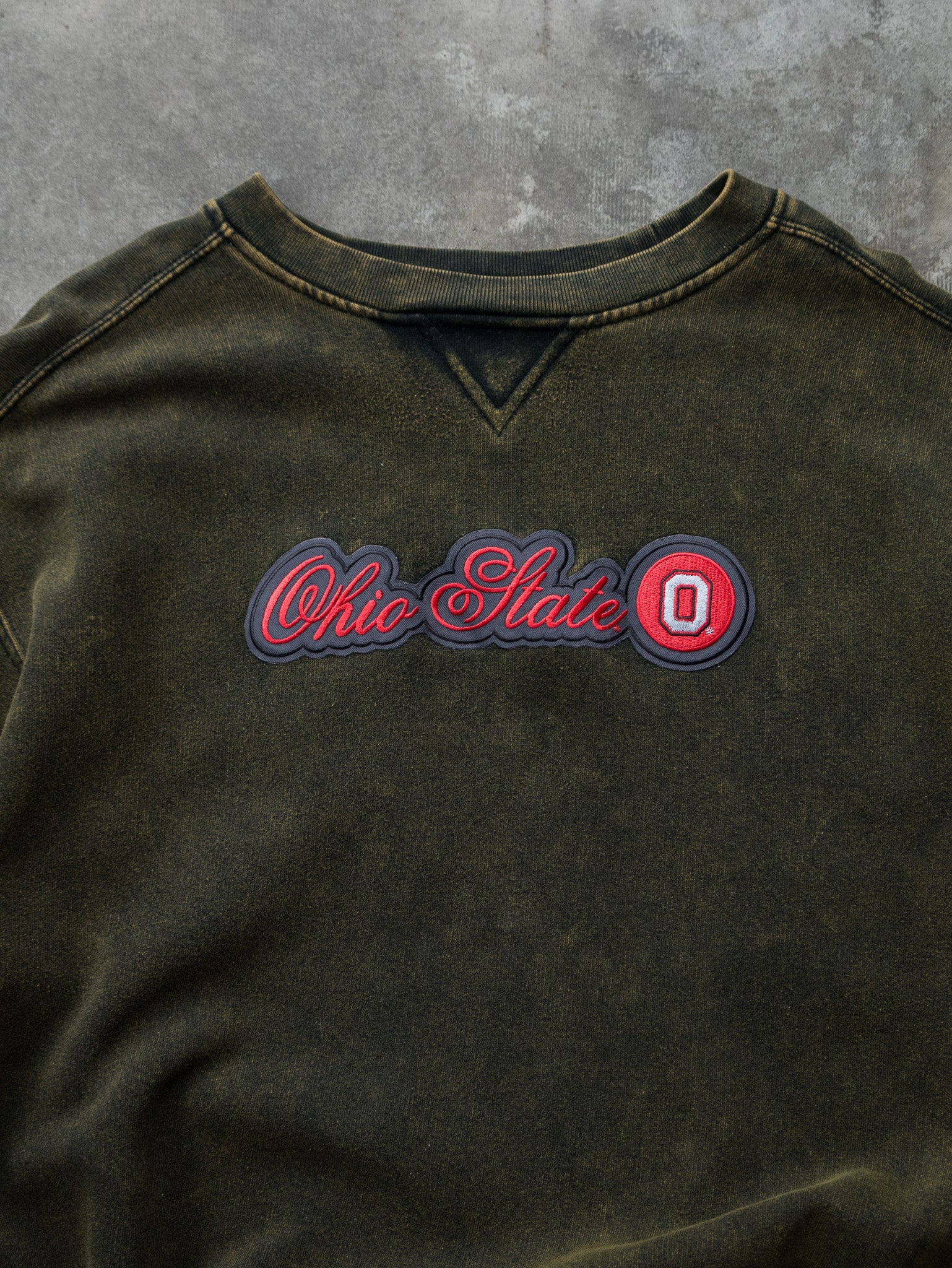 Vintage Starter Green Acid Wash Ohio State University Sweatshirt (L)