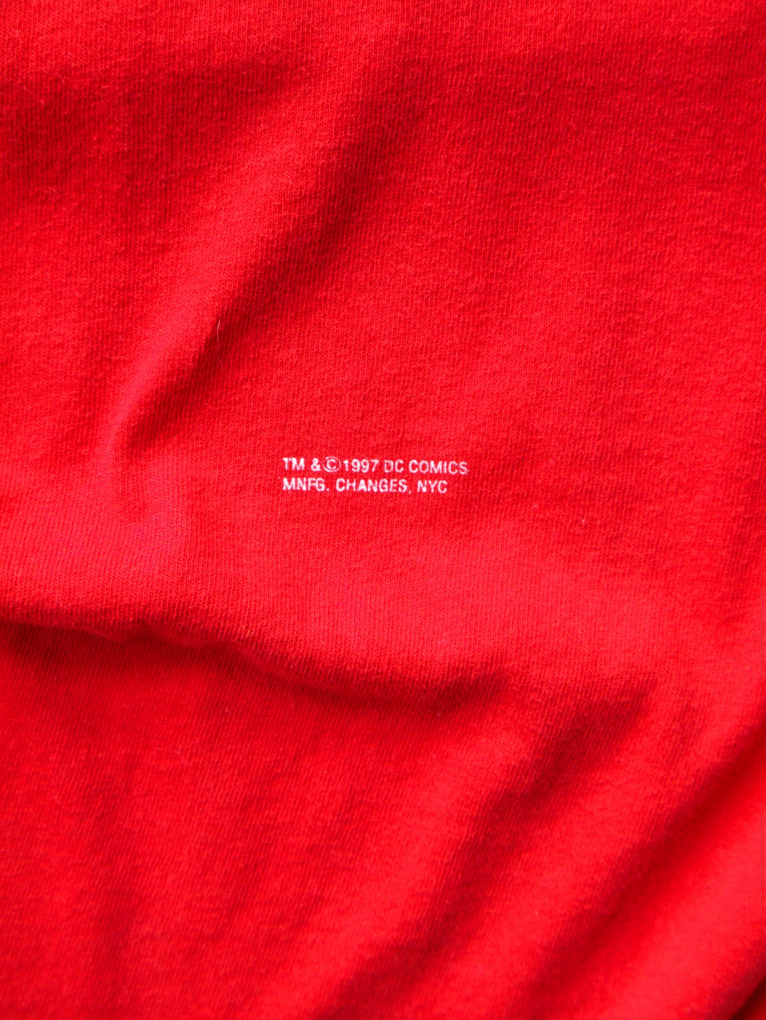 Vintage 1997 Red Warner Bros. Superman Tee (XL)
