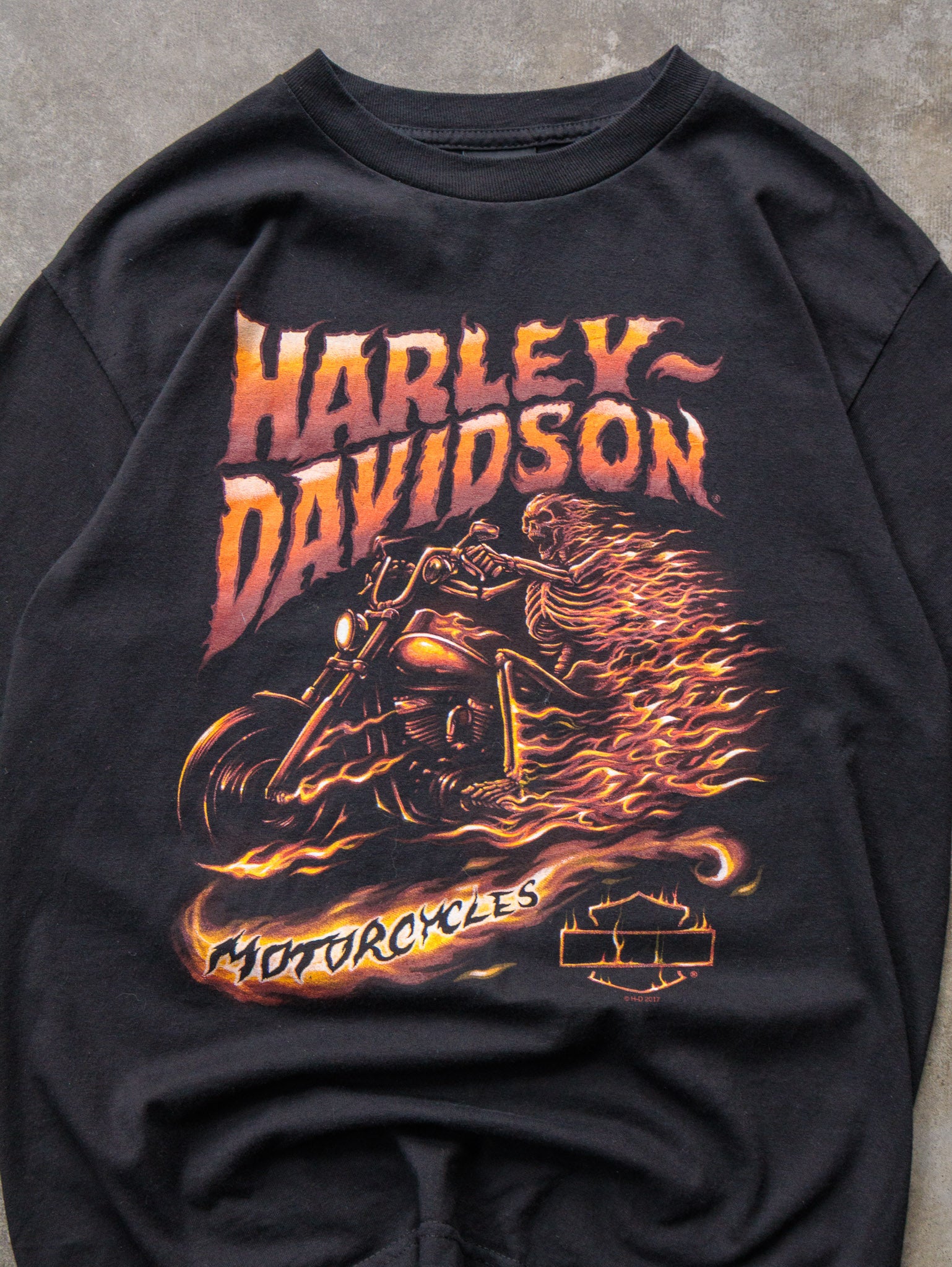2017 Harley-Davidson Flaming Skeleton Starved Rock Tee (M)